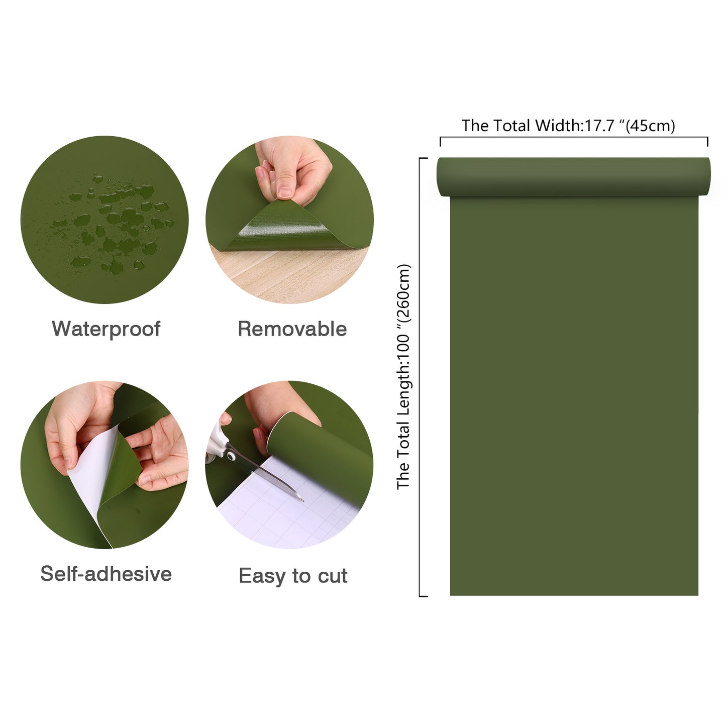 Olive Green Wallpaper Thick Extra