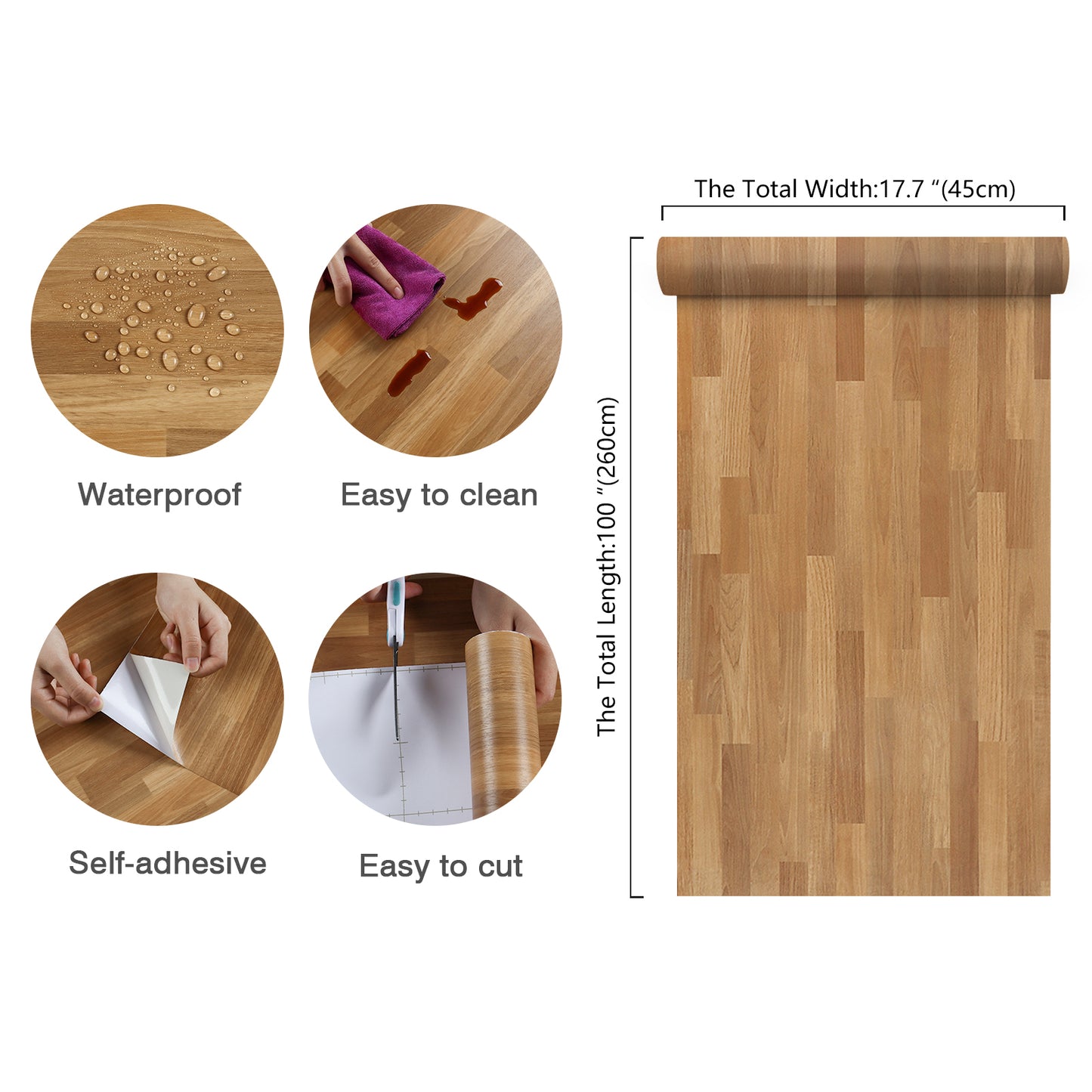 Light Brown Butcher Block Contact Paper
