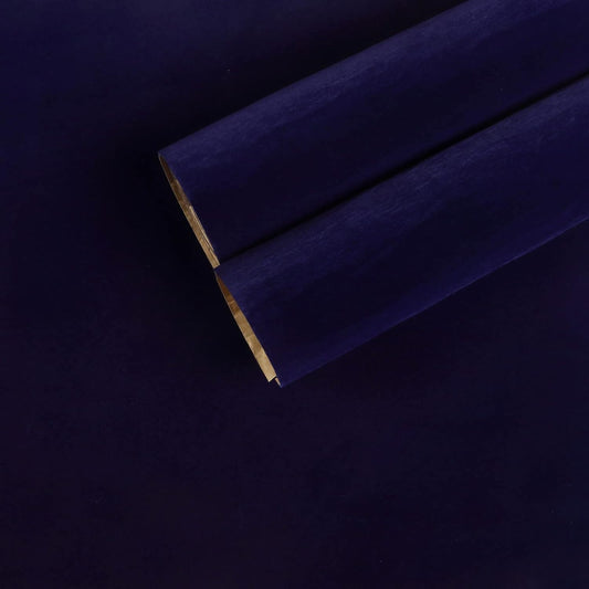 Self Adhesive Dark Blue Velvet Fabric