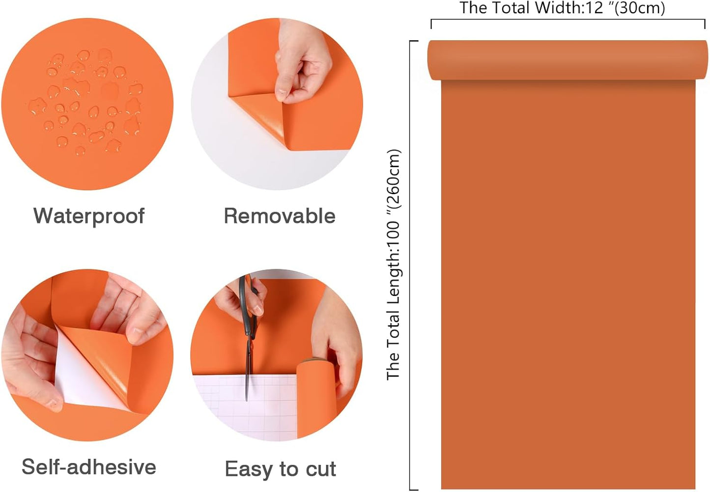 Burnt Orange Wallpaper Thick Extra