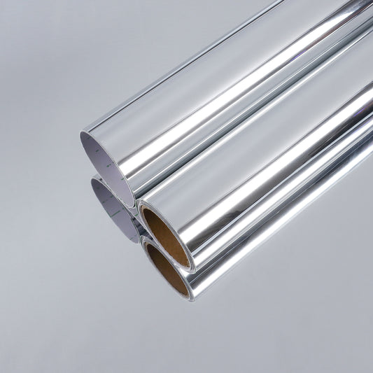 Reflective Silver Peel and Stick Vinyl Mirror Sticker