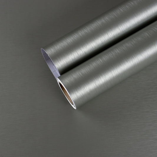 Grey Brushed Stainless Steel Contact Paper
