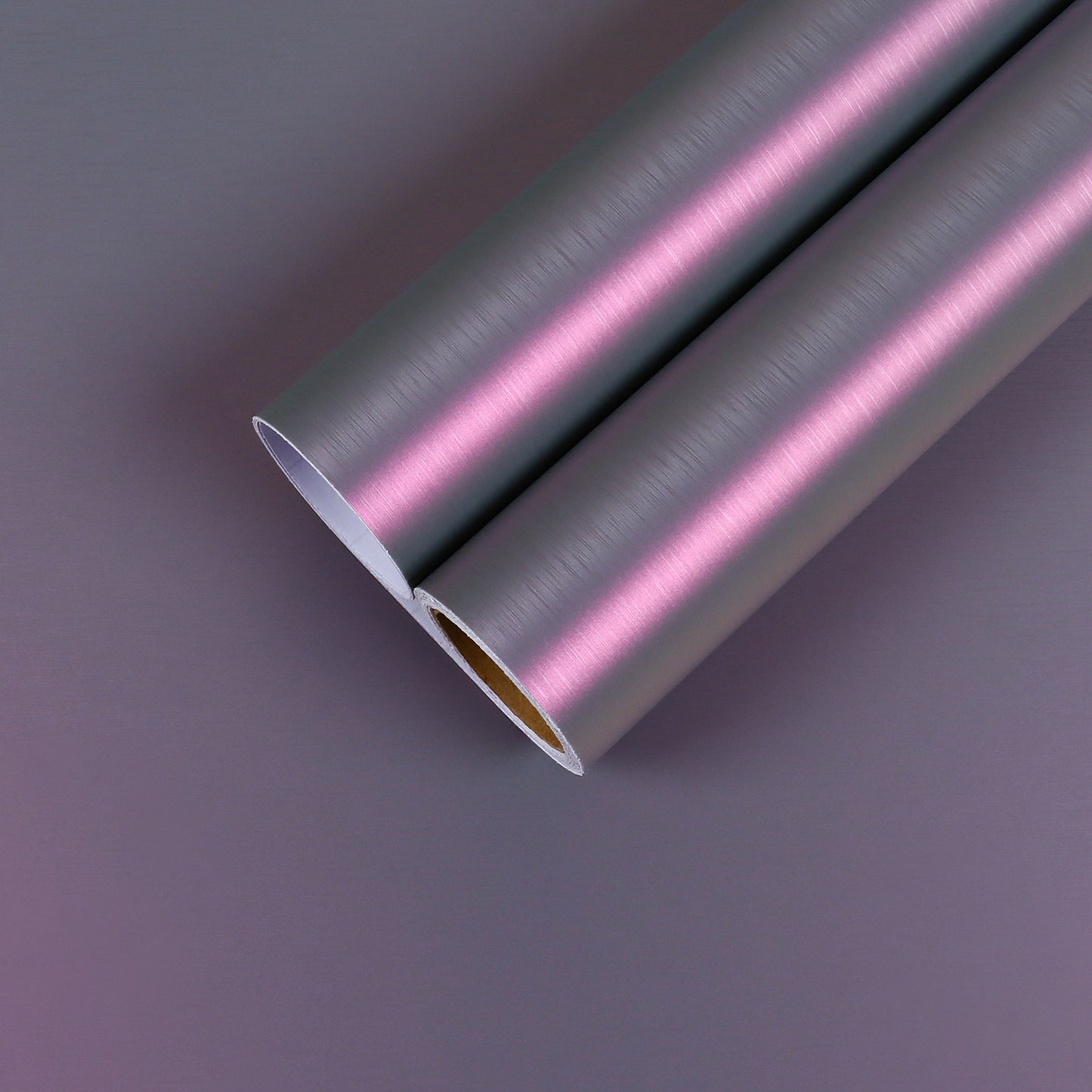 Purple Brushed Stainless Steel Contact Paper