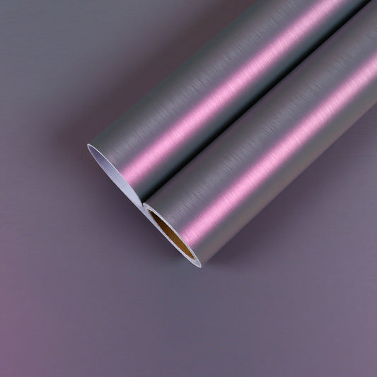 Purple Brushed Stainless Steel Contact Paper