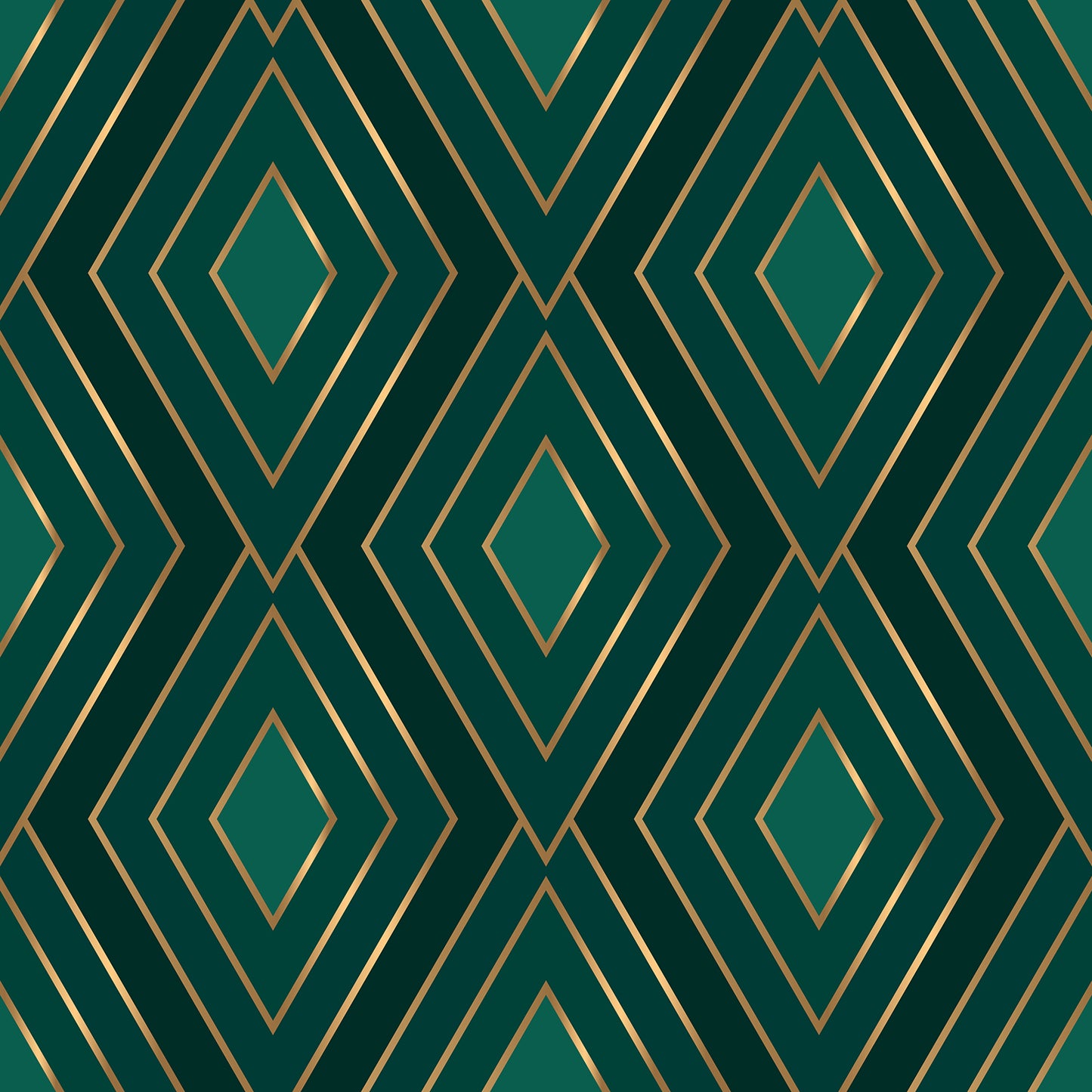 Green Gold Geometric Wallpaper