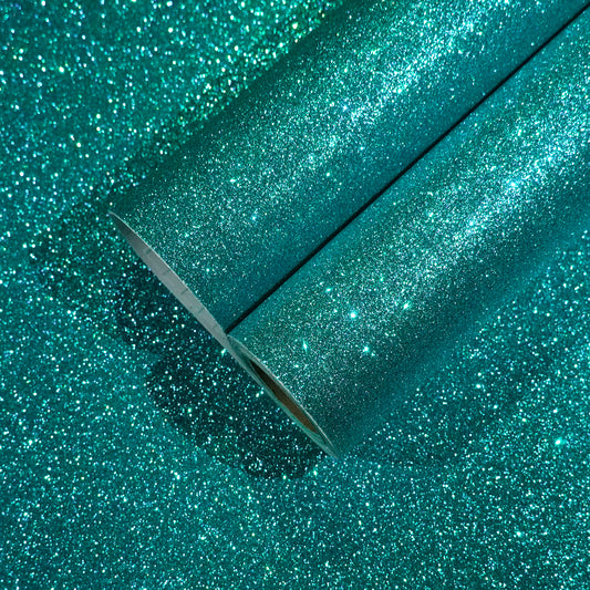 Teal Blue Glitter Contact Paper