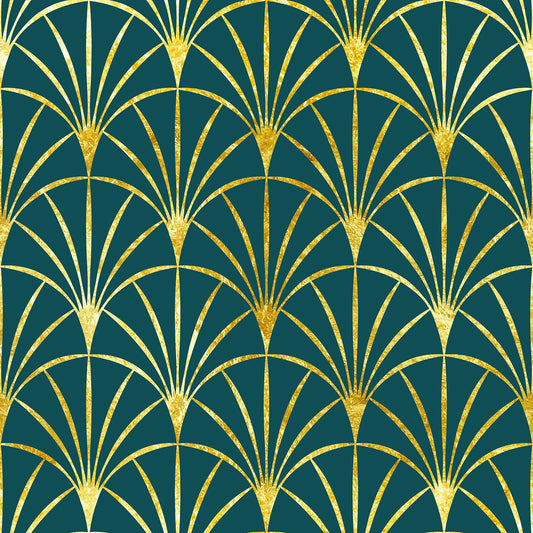 Emerald Green Geometric Peel and Stick Wallpaper