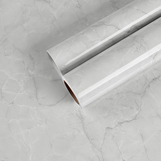 Light Grey Marble Peel and Stick Contact Paper