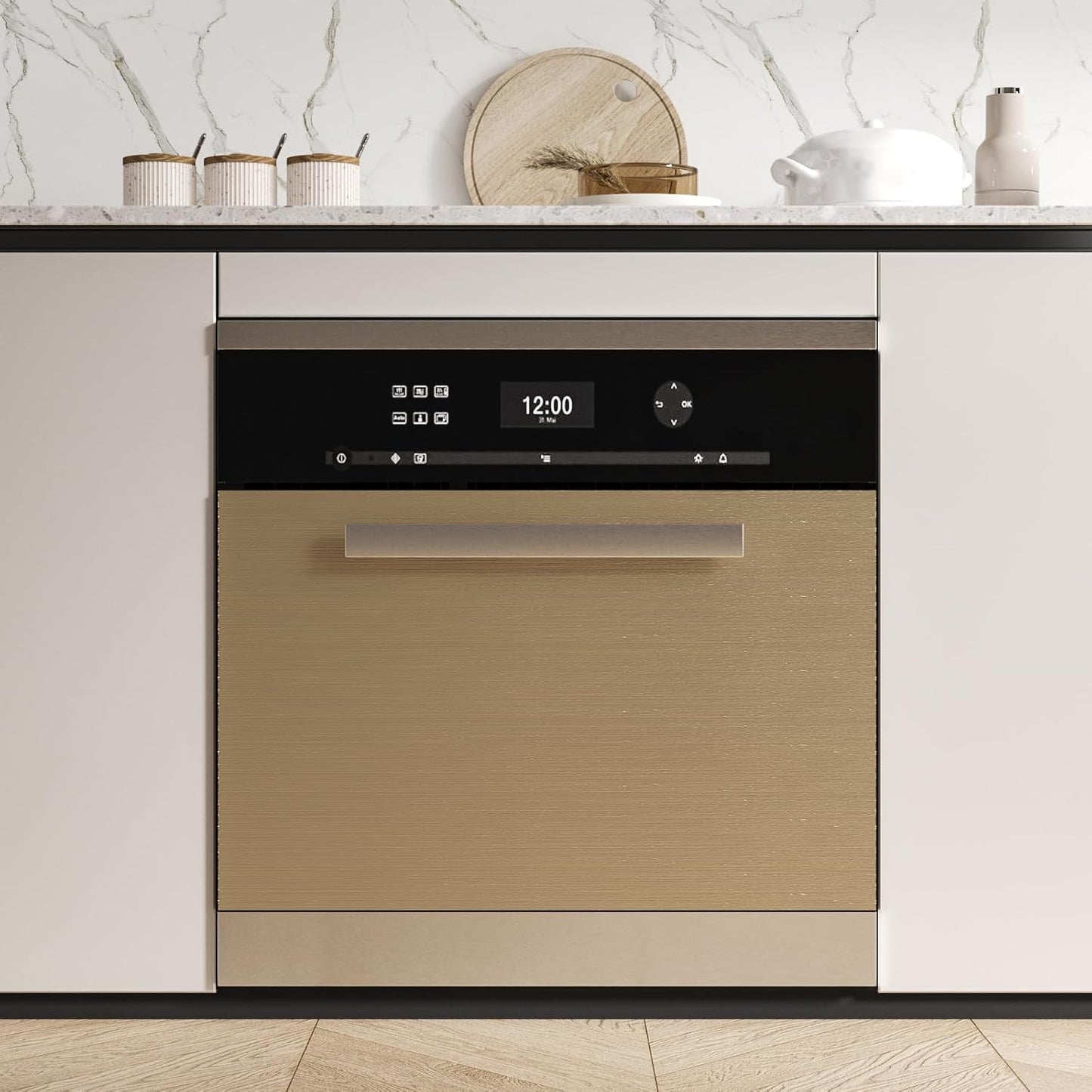Champagne Gold Brushed Stainless Steel Contact Paper