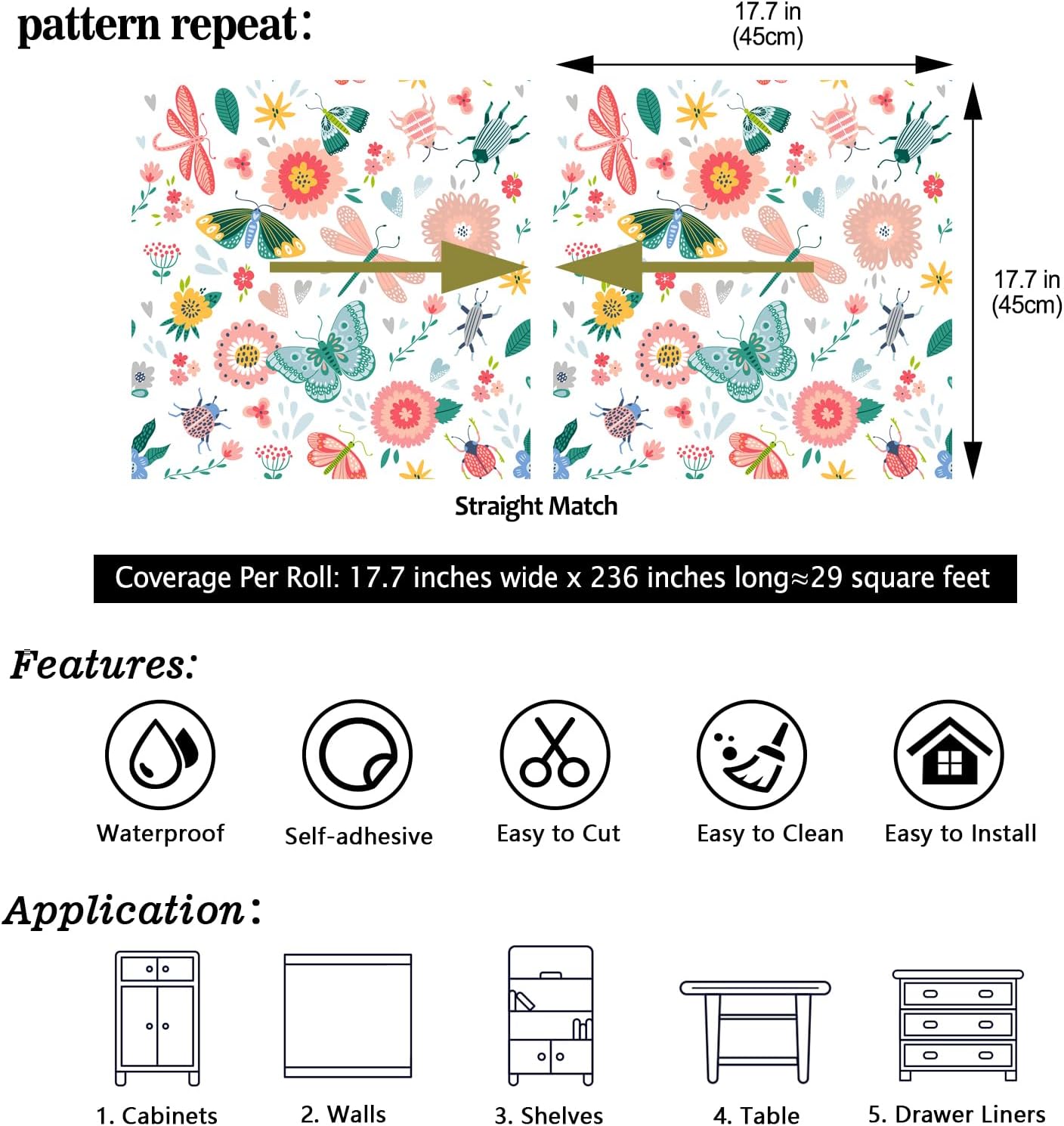 Bright Butterflies Floral Wallpaper