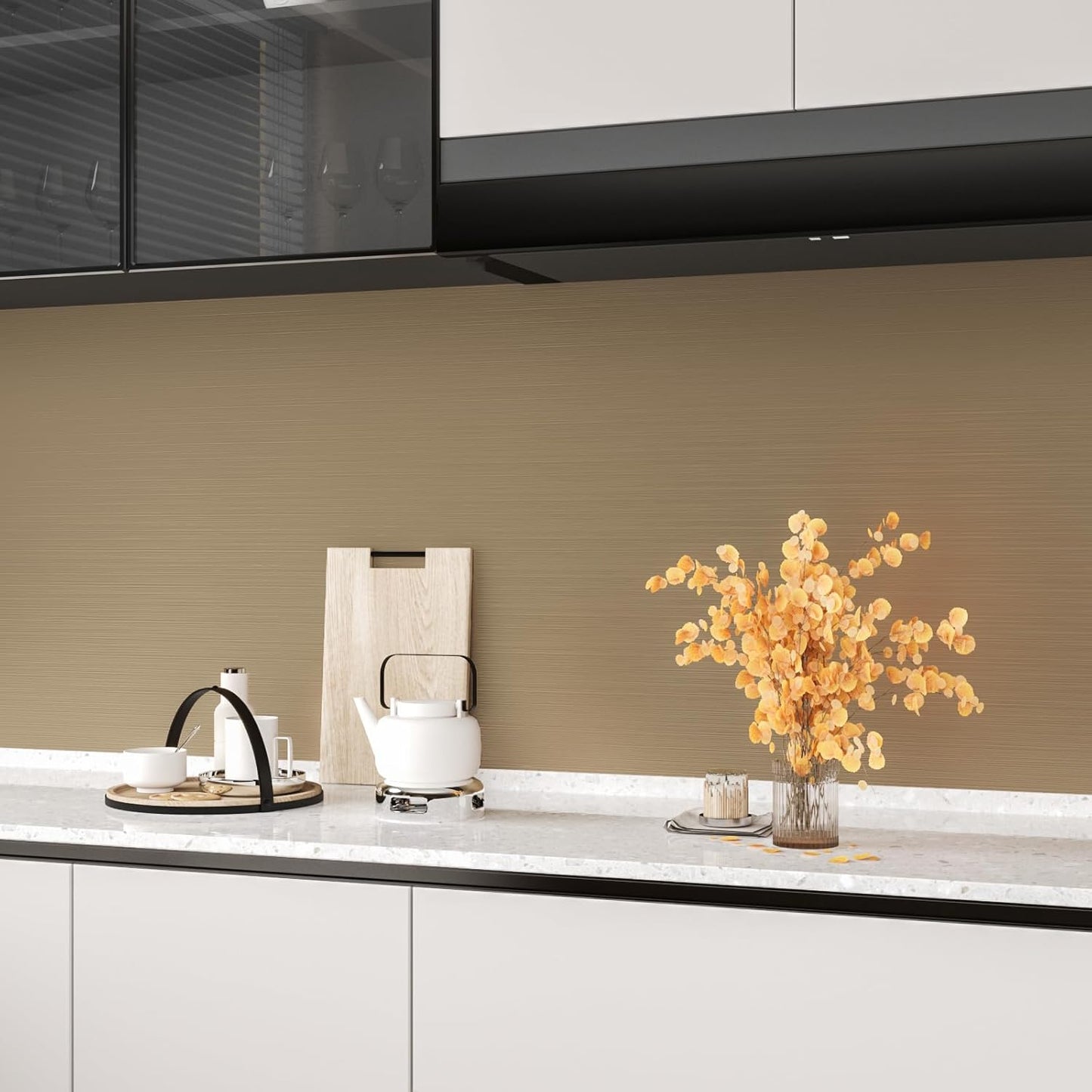 Champagne Gold Brushed Stainless Steel Contact Paper