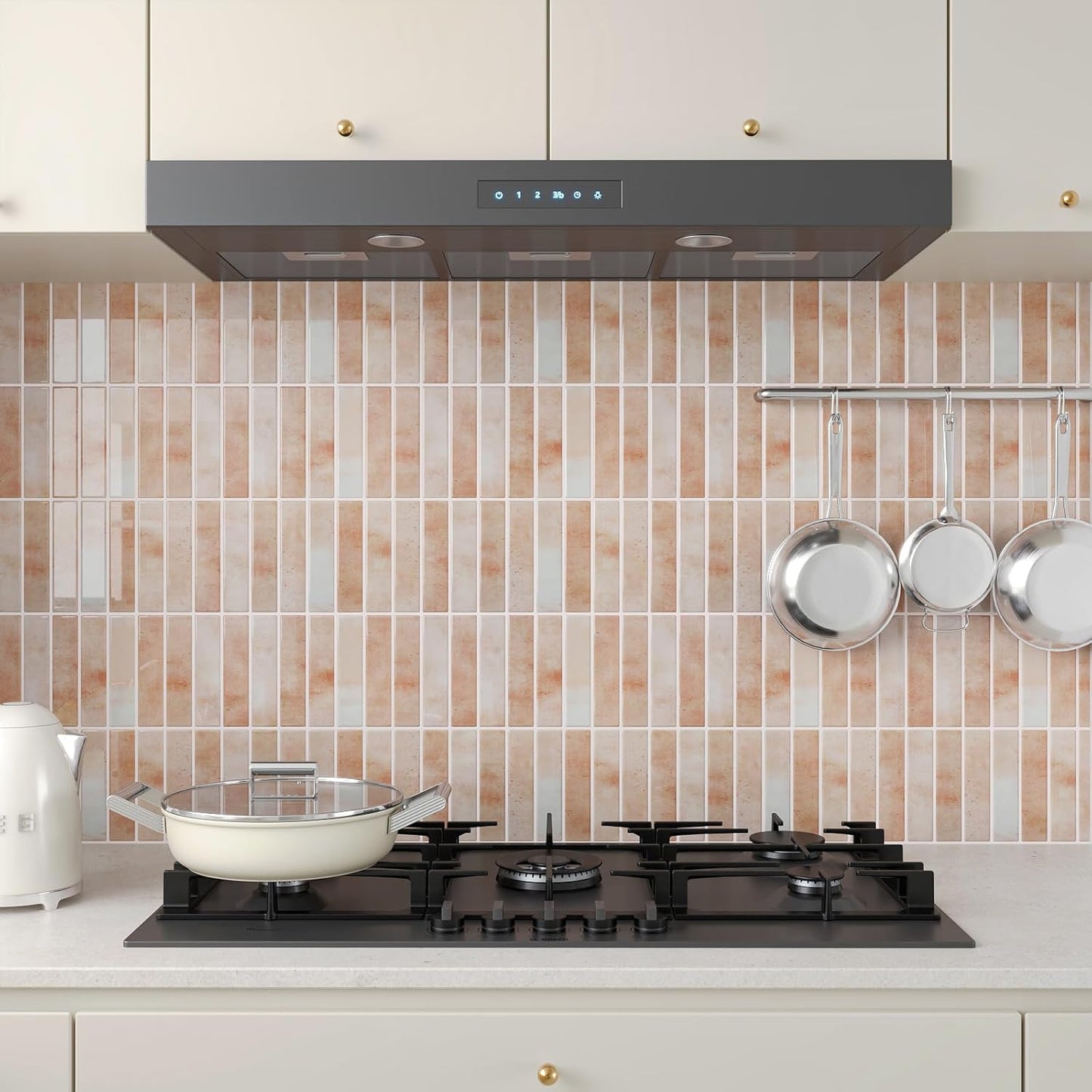 Rust Orange Subway Backsplash Tile