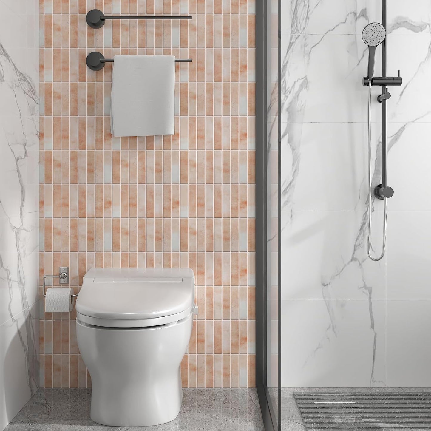 Rust Orange Subway Backsplash Tile