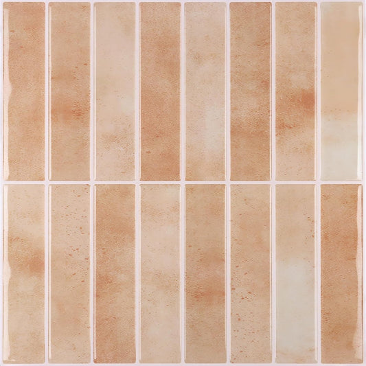 Rust Orange Subway Backsplash Tile