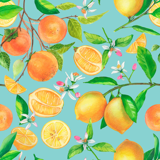 Orange Fruit Peel and Stick Wallpaper
