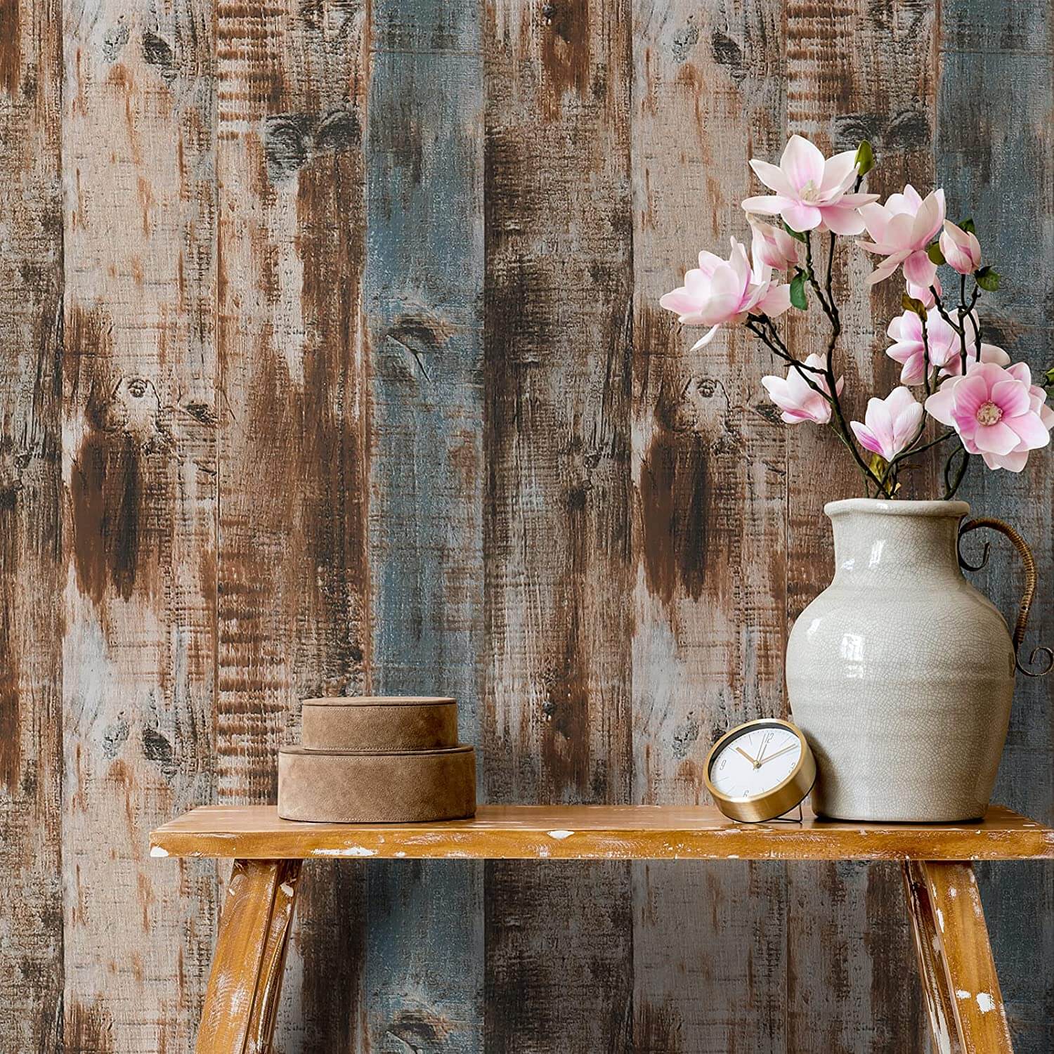     adhesive-vinyl-brown-wood-plank-contact-paper-for-walls
