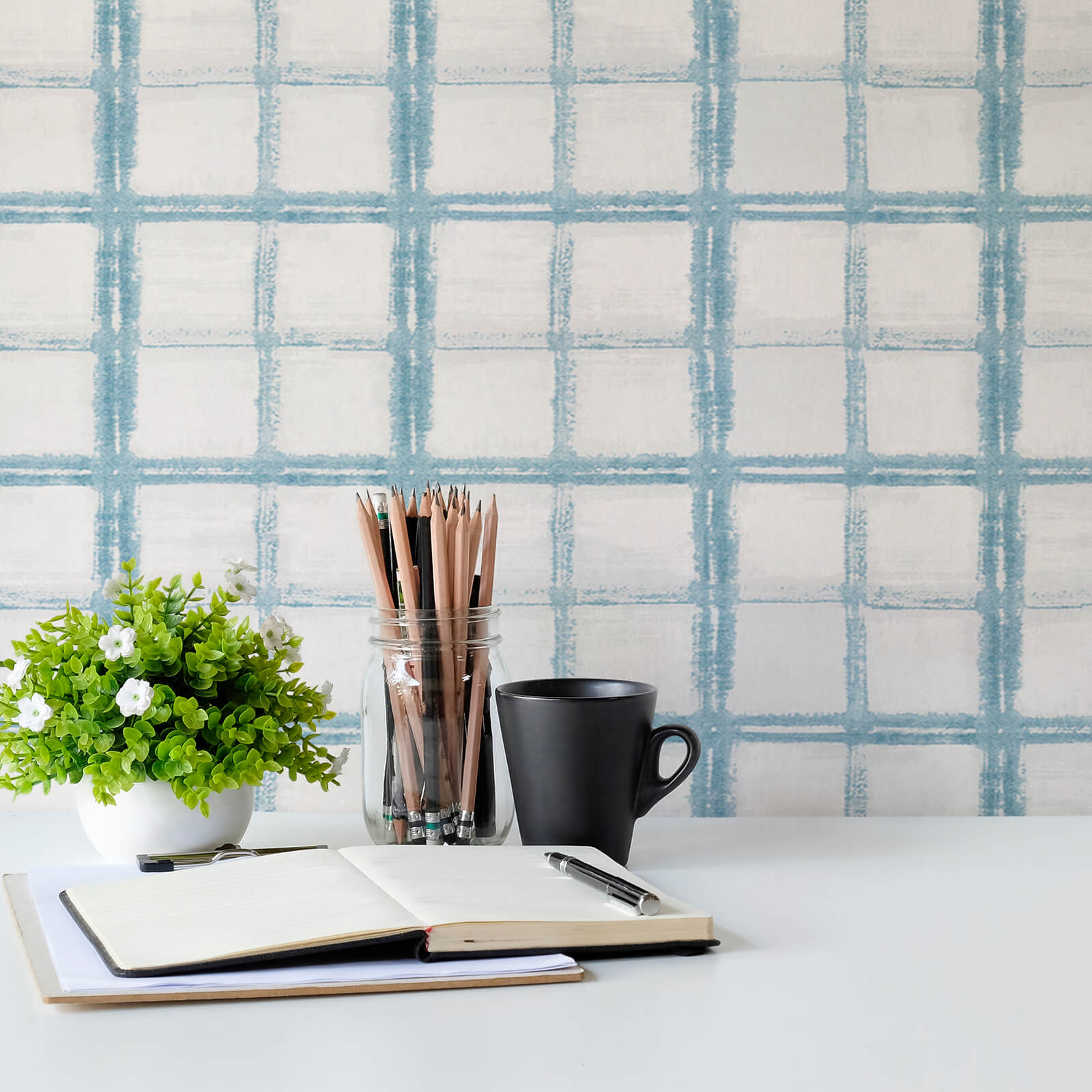 blue-checkered-wall-mural-peel-and-stick