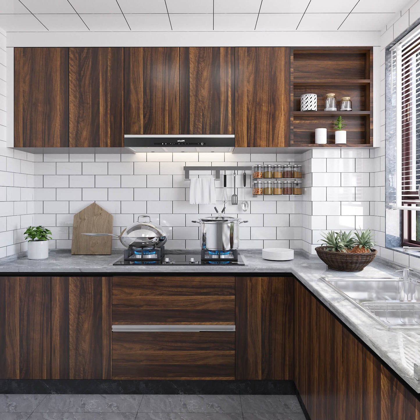     brown-rustic-wood-grain-vinyl-sticker-for-kitchen-cabinets