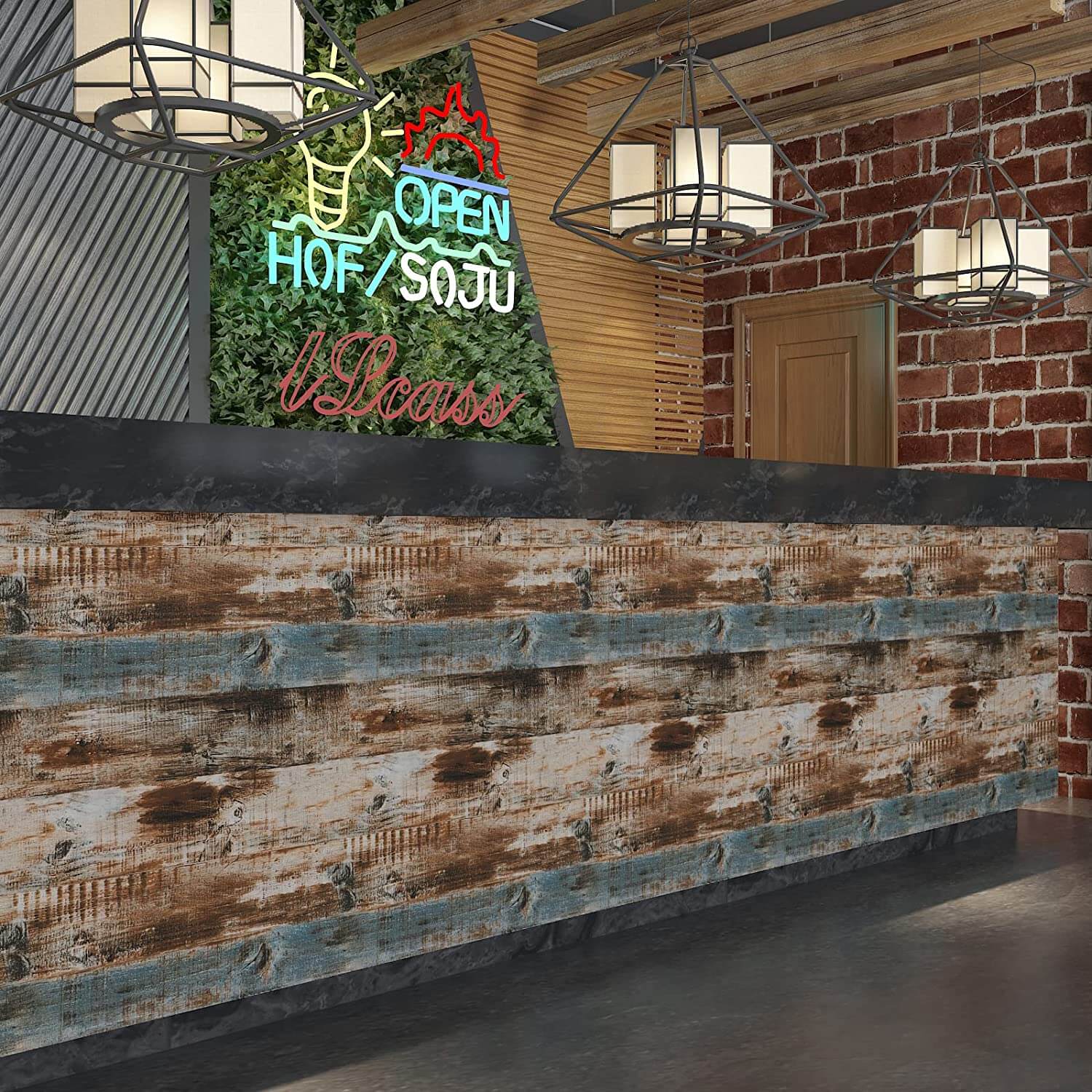    brown-wood-look-paper-for-bar-counter-household-and-comercial