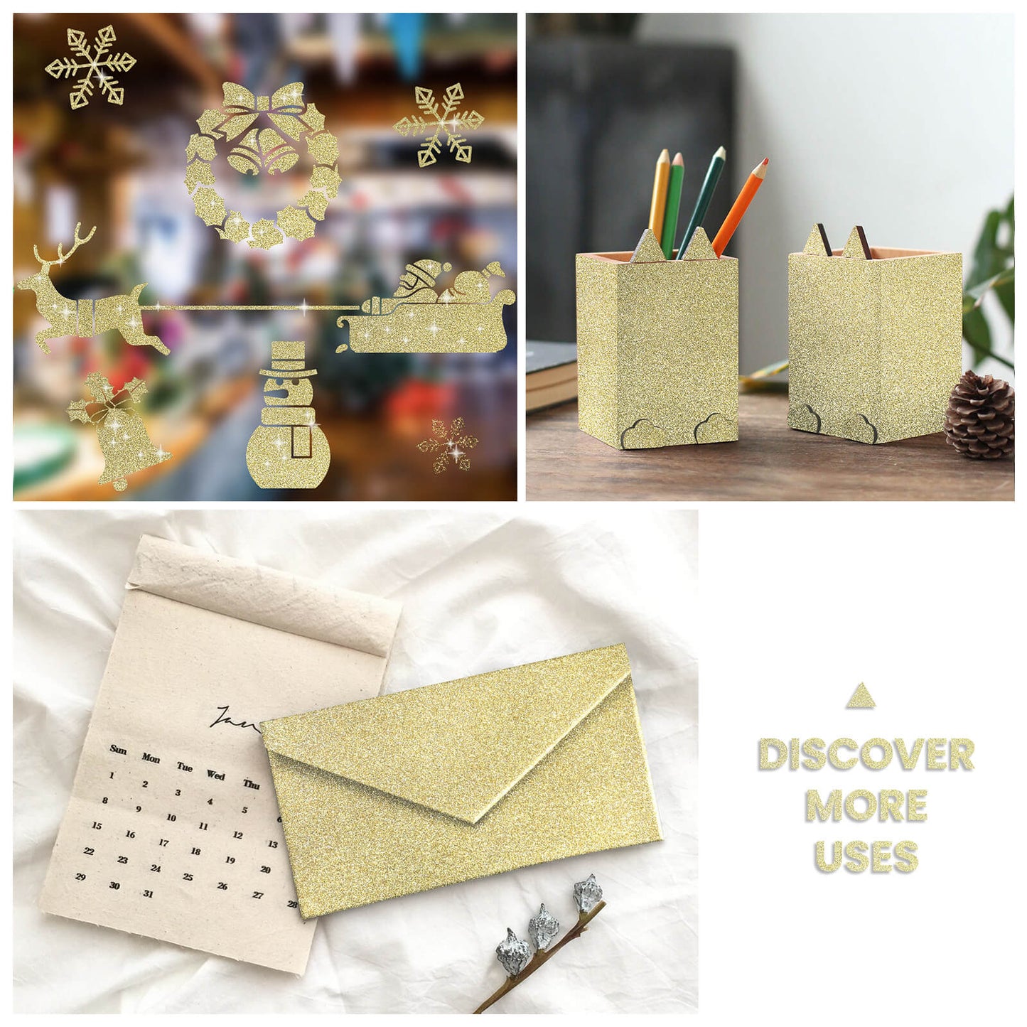champagne-glitter-contact-paper-easy-to-diy-christmas-decor-pen-box-envelope