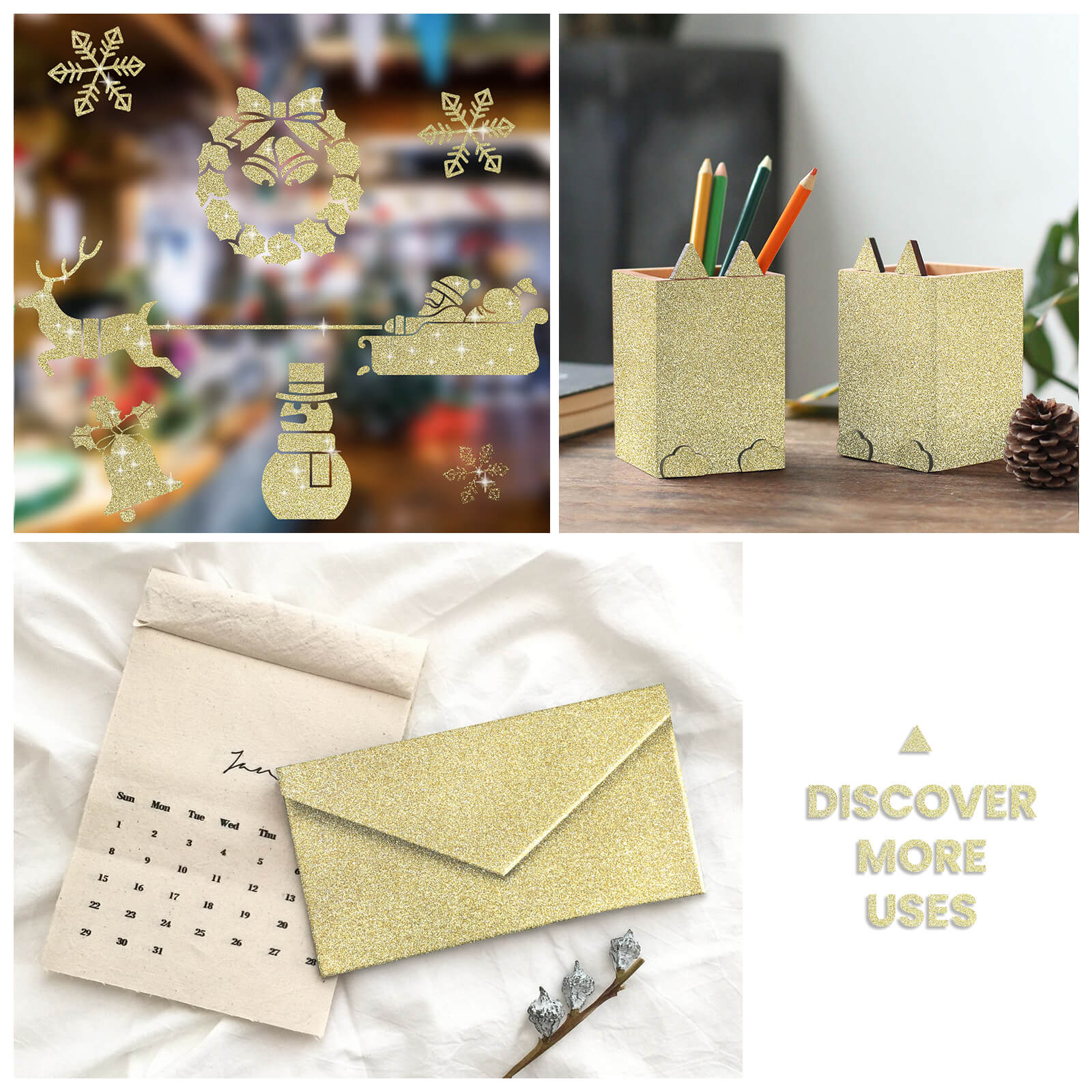 champagne-glitter-contact-paper-easy-to-diy-christmas-decor-pen-box-envelope
