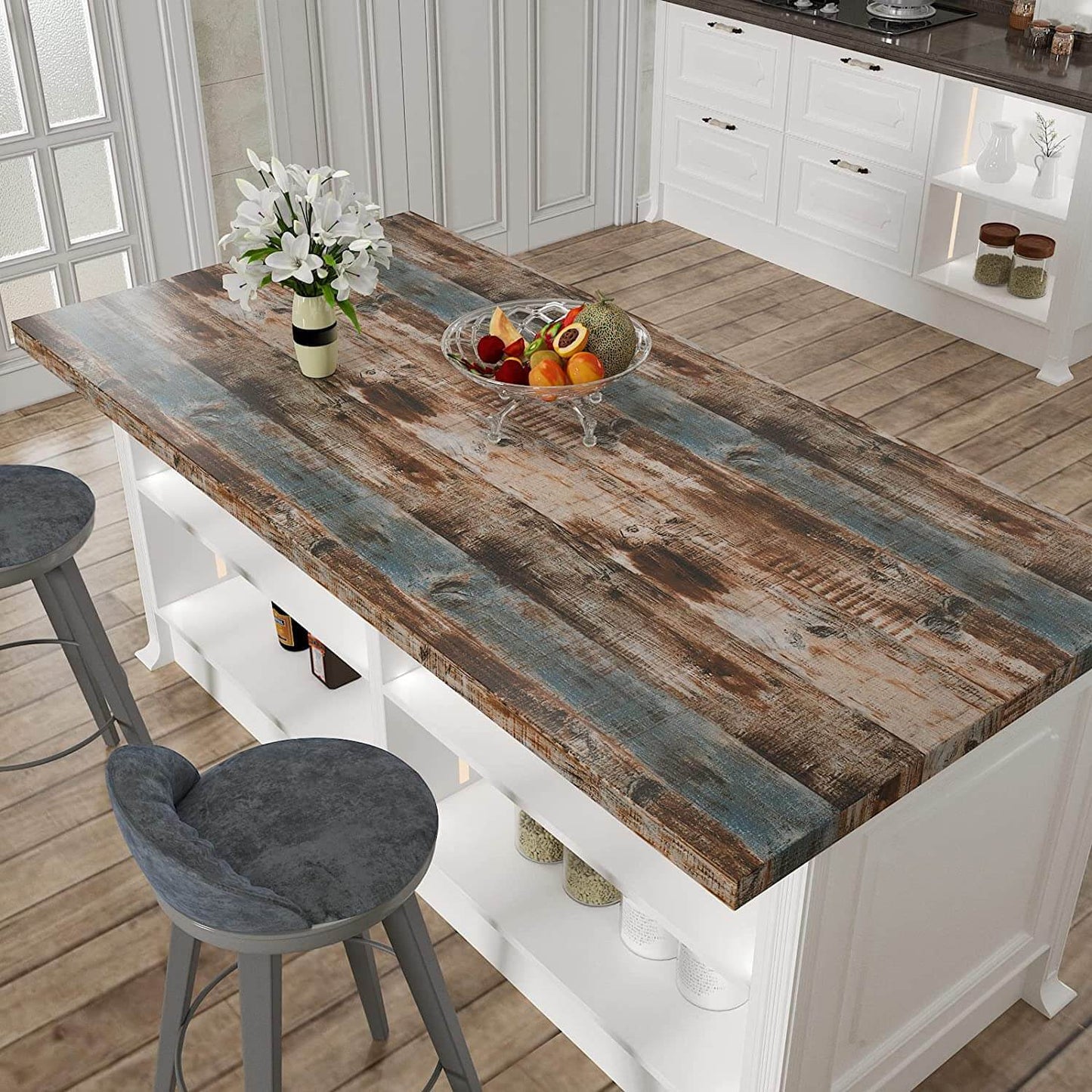    faux-brown-wood-shiplap-paper-stick-on-countertops