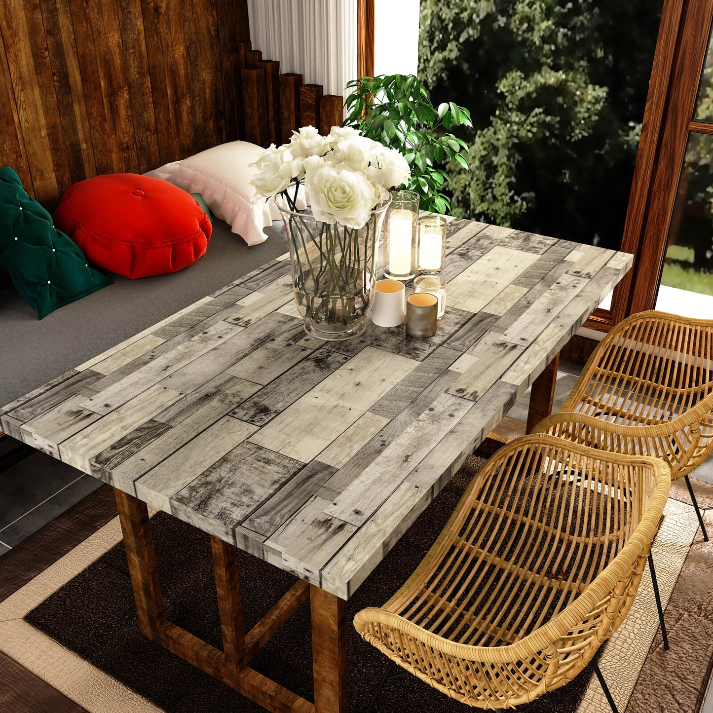 faux-light-brown-distressed-wood-plank-vinyl-stick-on-countertop