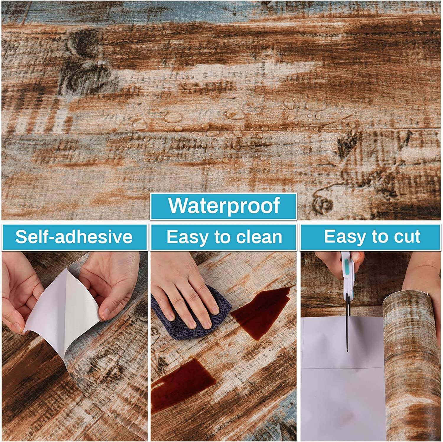     features-eays-to-clean-and-cut-brown-wood-plank-wallpaper