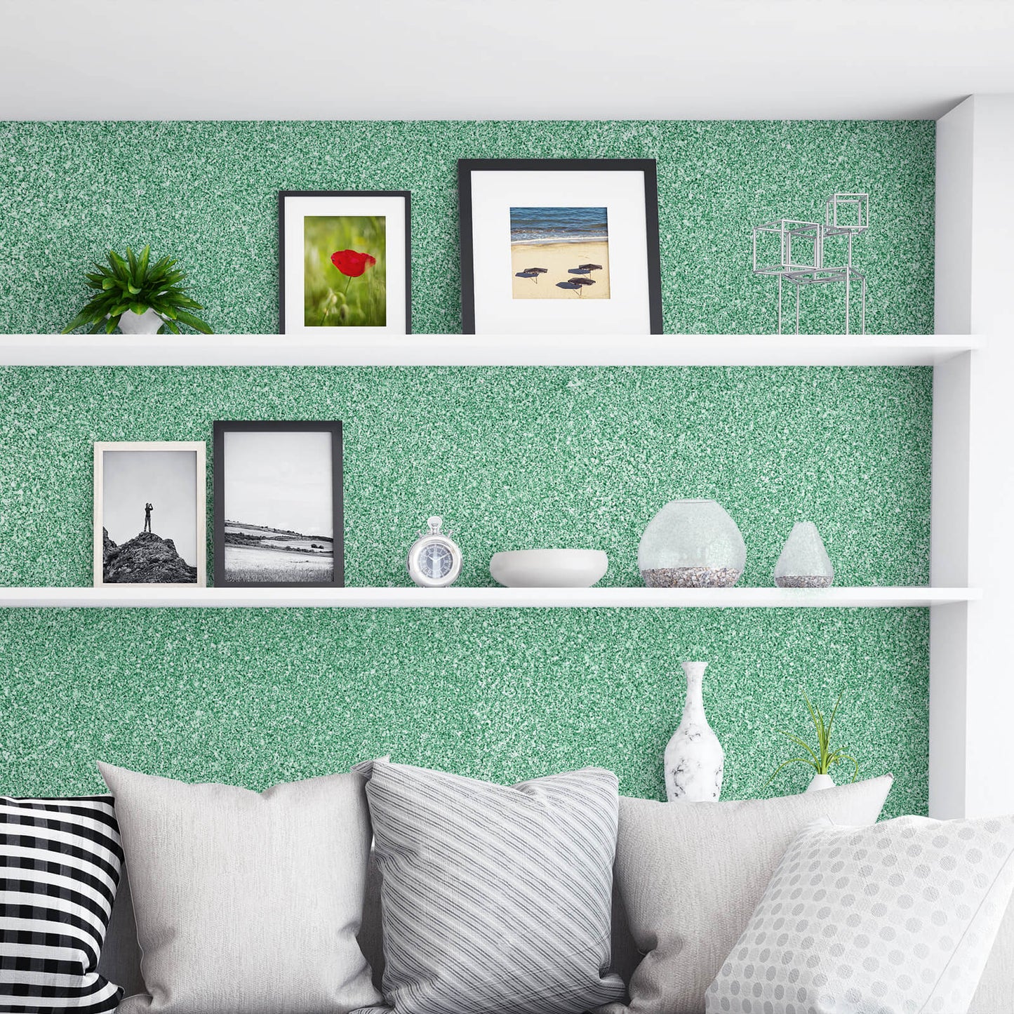 peel-and-stick-green-glitter-wall-covering-for-shelf