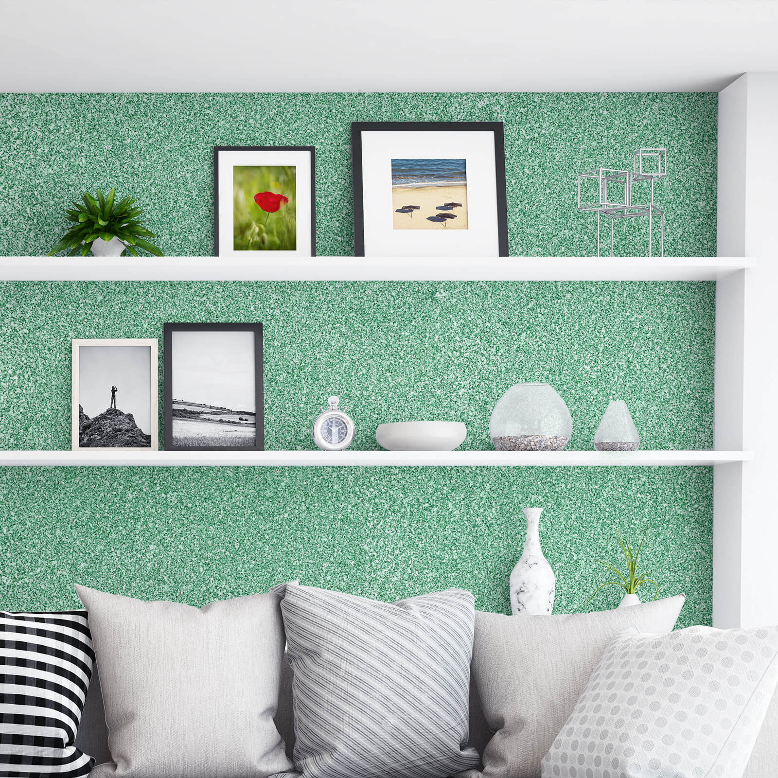 peel-and-stick-green-glitter-wall-covering-for-shelf