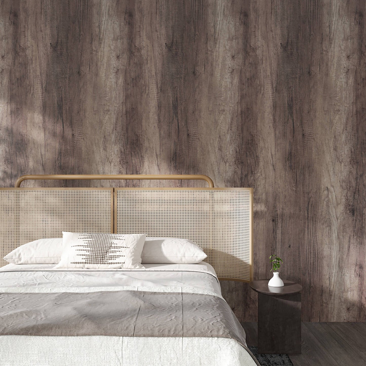     peel-and-stick-light-brown-wood-accent-wall-covering-in-bedroom