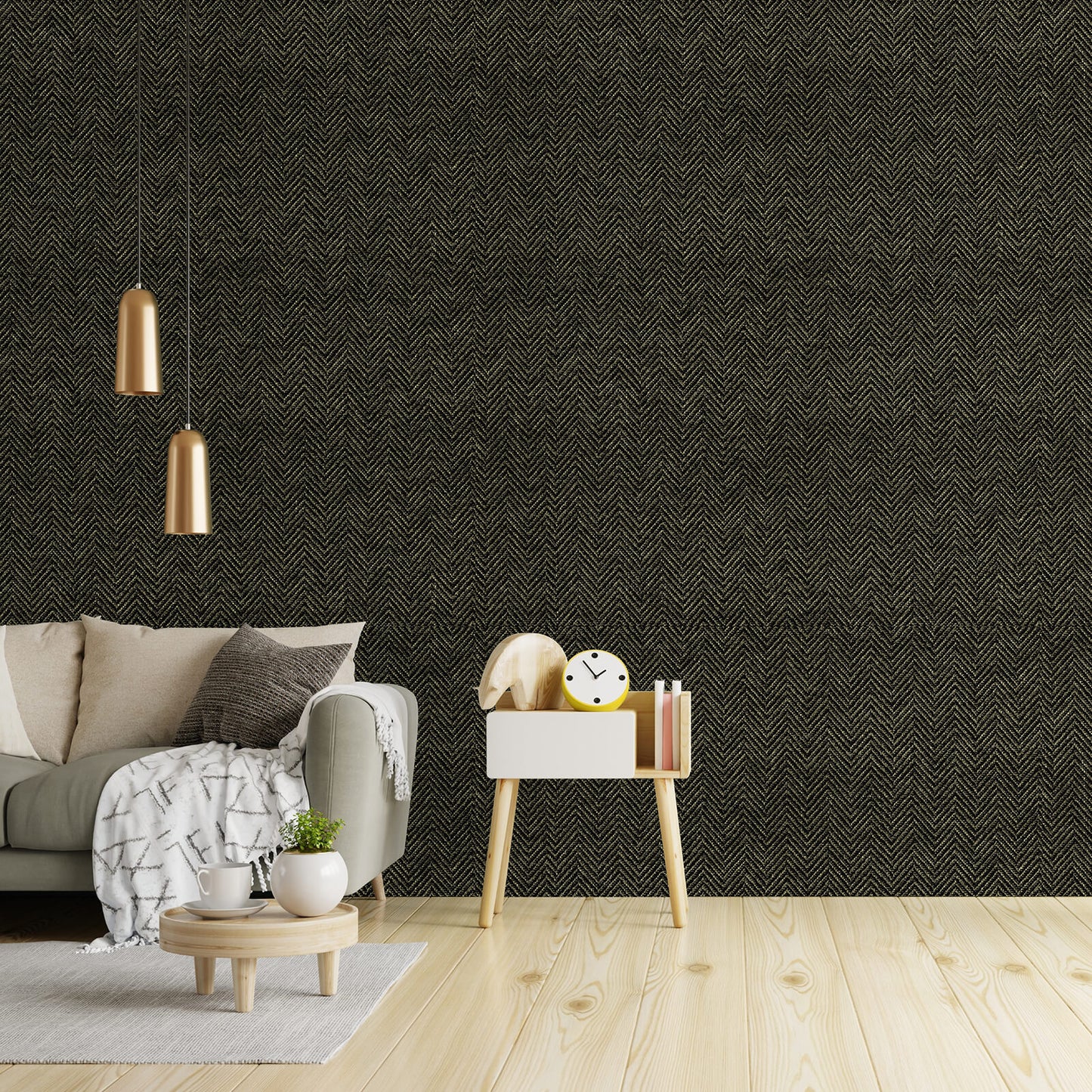 peel-and-stick-matte-black-linen-fabric-for-wall