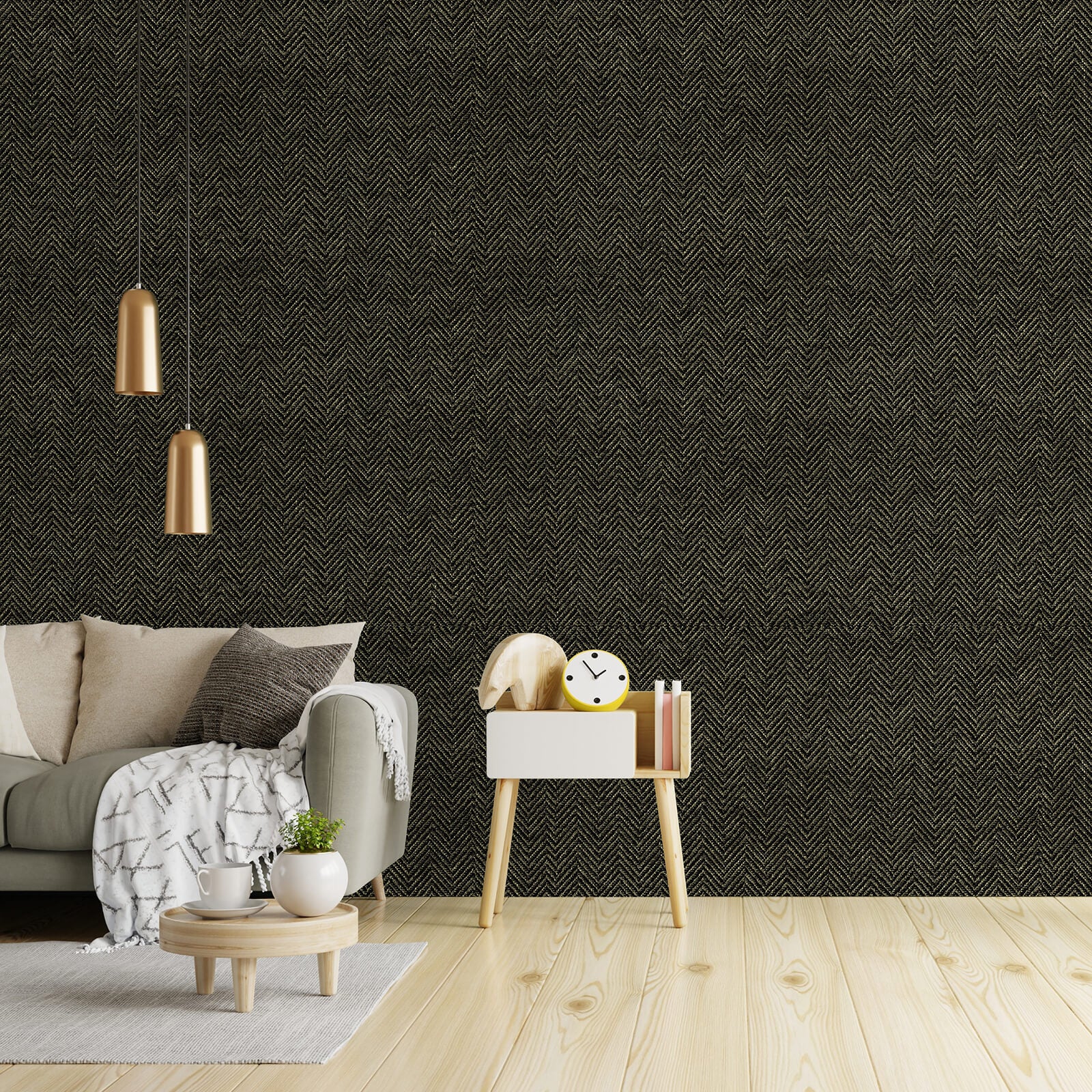 peel-and-stick-matte-black-linen-fabric-for-wall