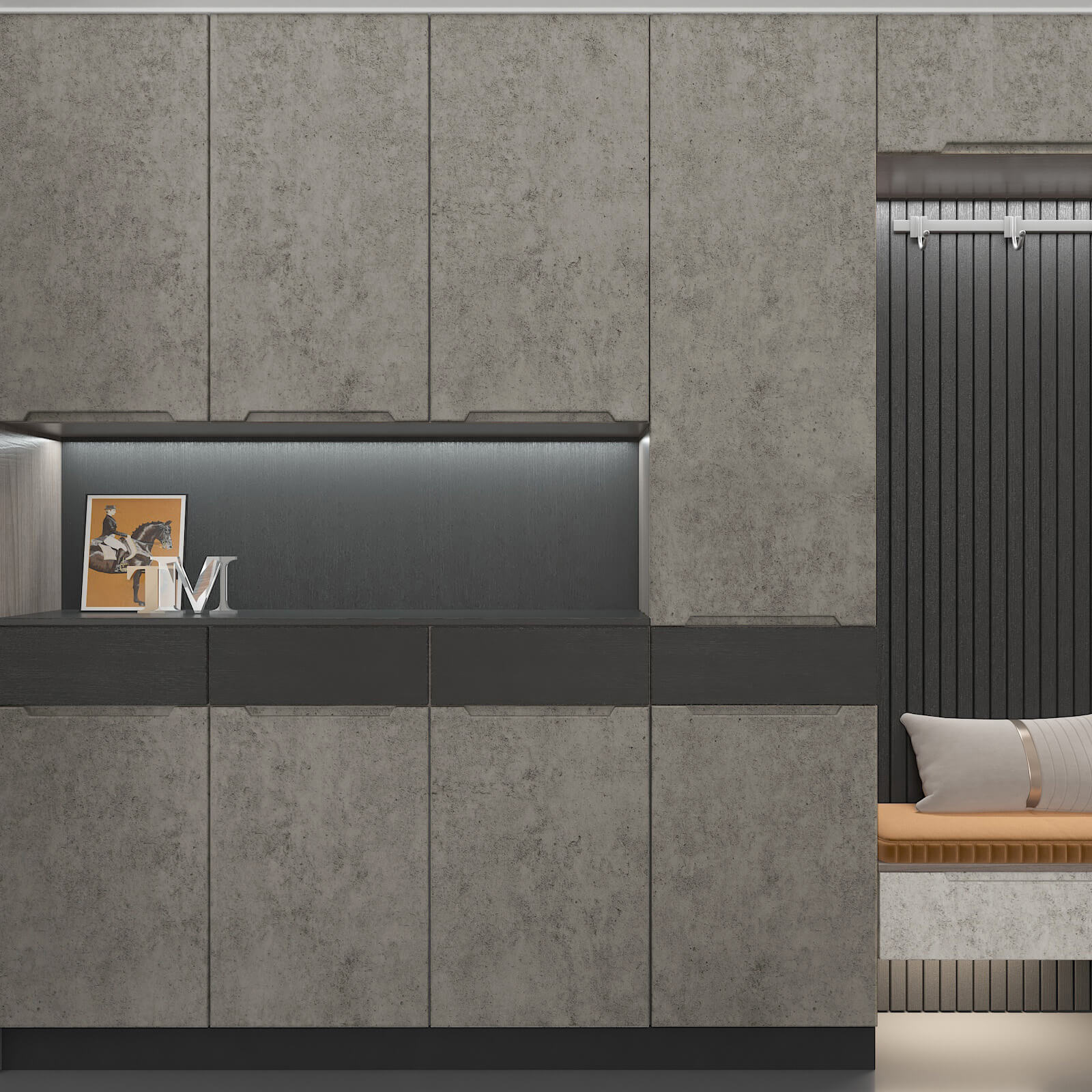 removable-industrial-cement-style-dark-gray-vinyl-paper-for-cabinets