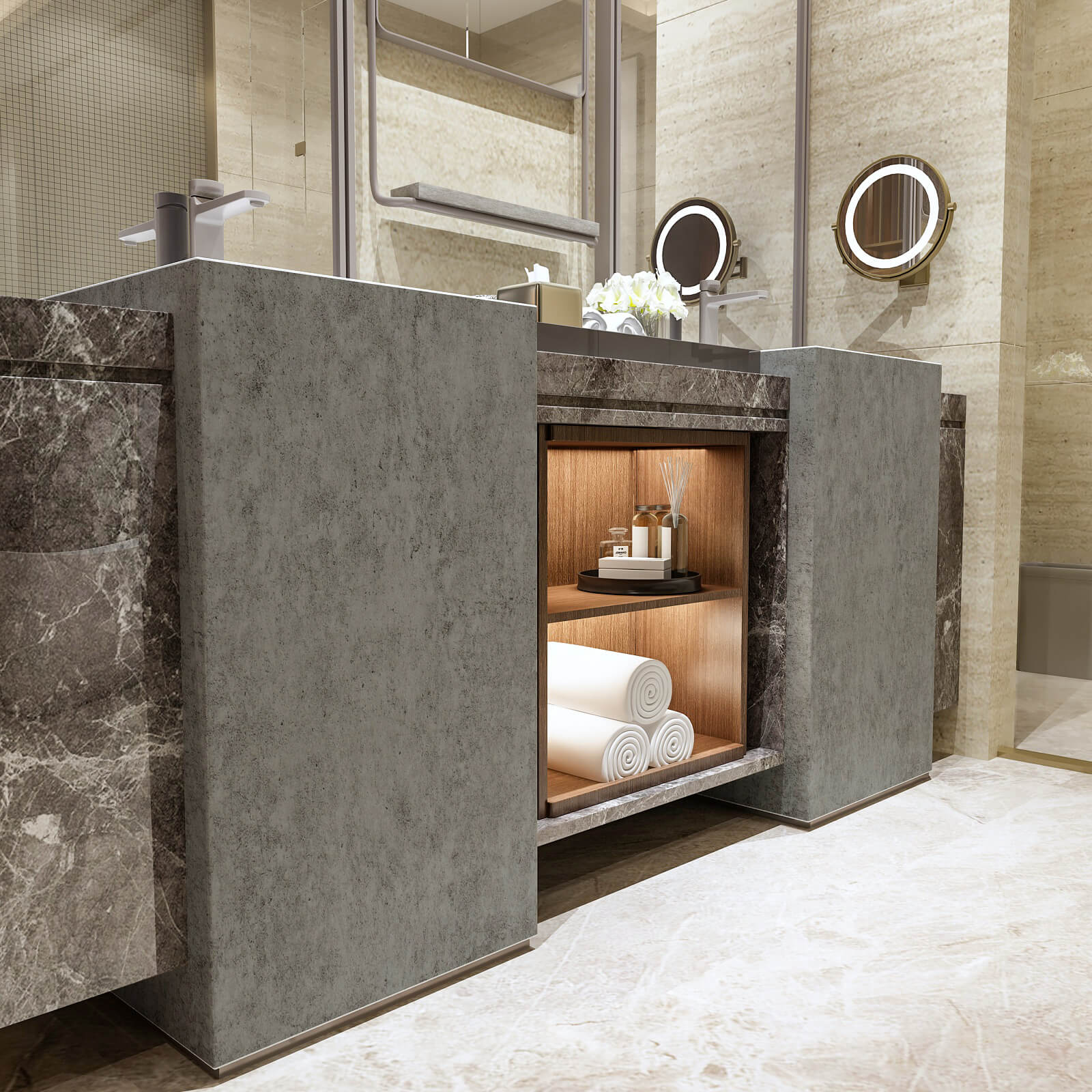 waterproof-concrete-contact-paper-for-bathroom-vanity-decor-dark-gray