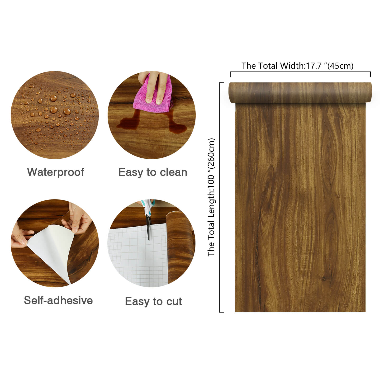 17.7in-wide-100in-long-brown-wood-contact-paper-roll