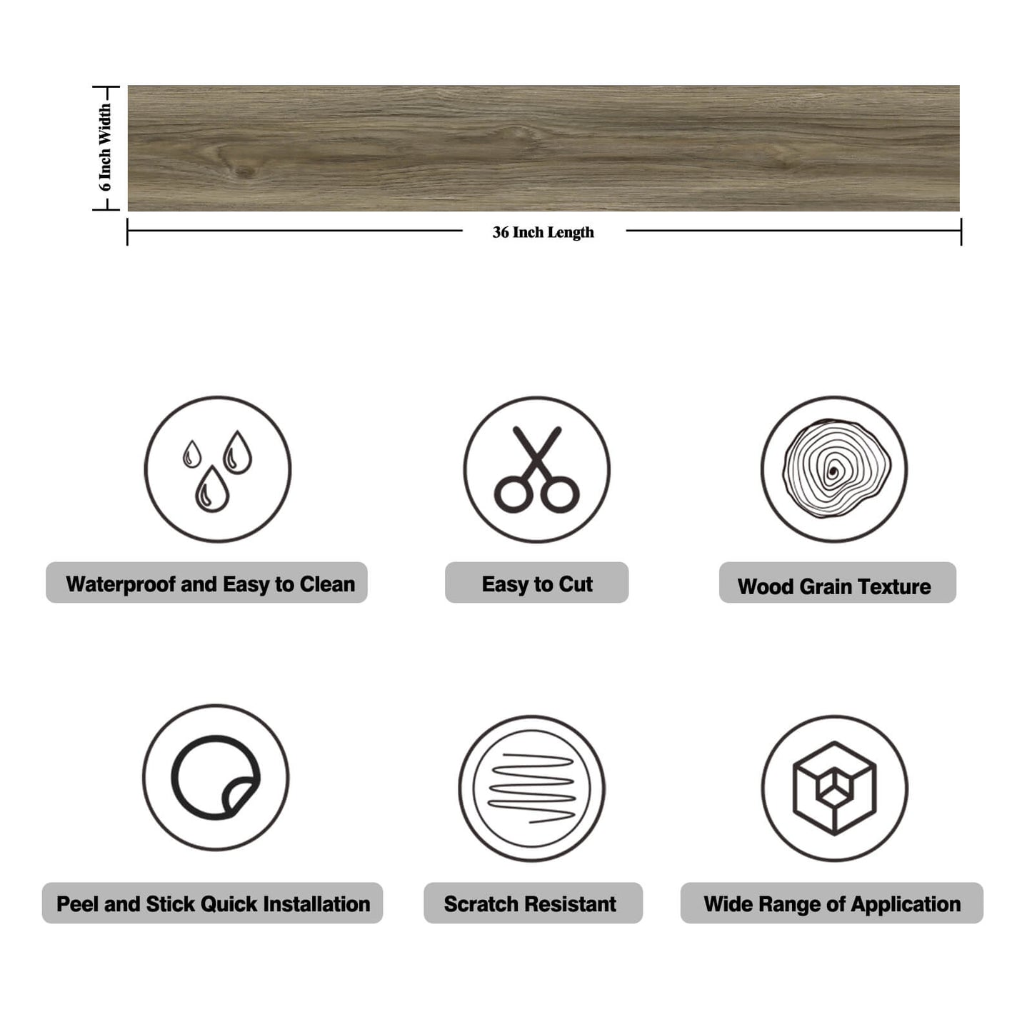   6in-wide-36in-long-adhesive-vinyl-faux-wood-flooring-thick-greyish-brown