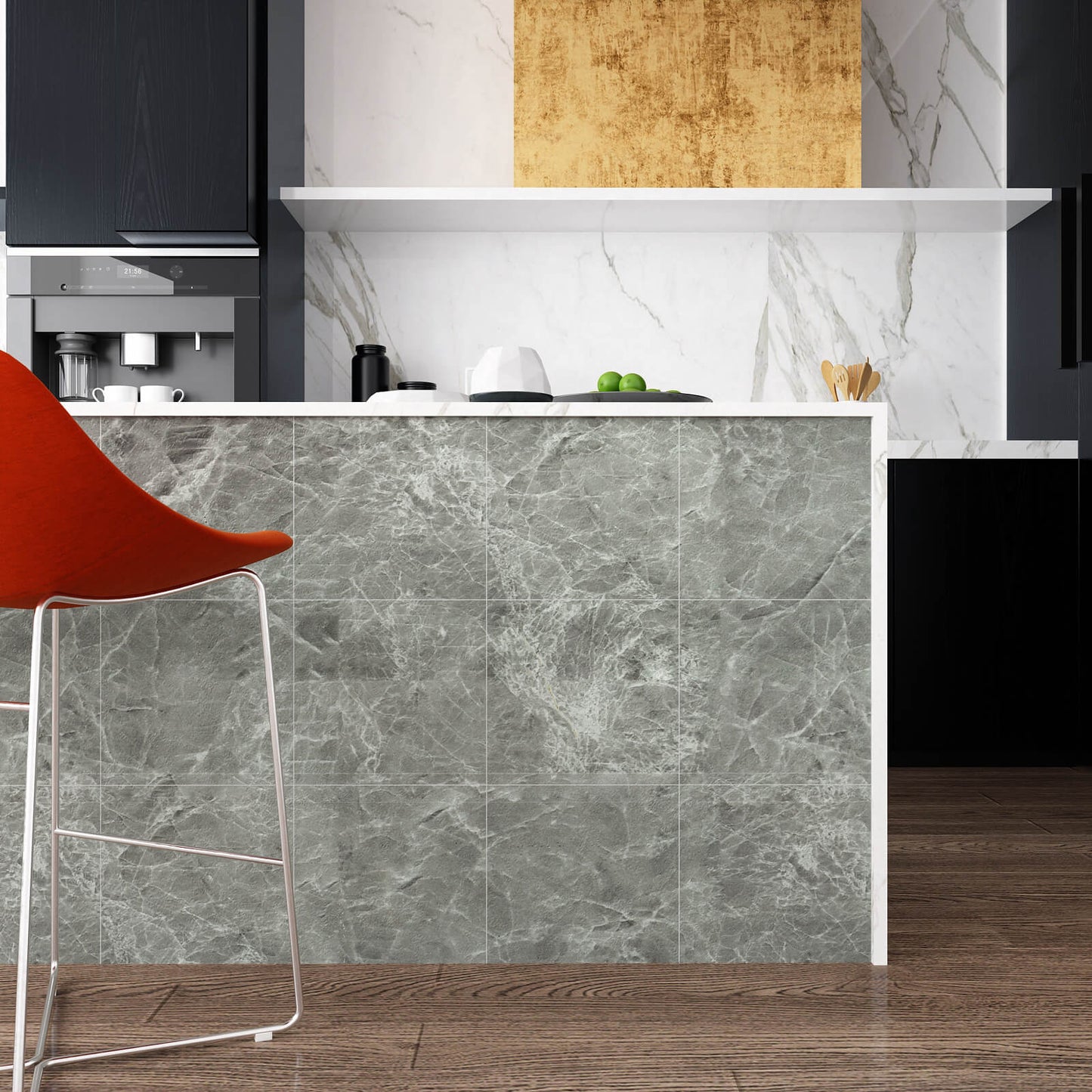 adhesive-tile-stickers-for-kitchen-island-decorative-grey-marble-look