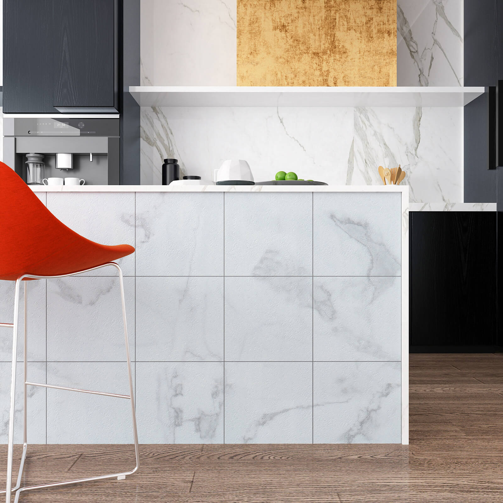 adhesive-tile-stickers-for-kitchen-island-decorative-white-marble-look