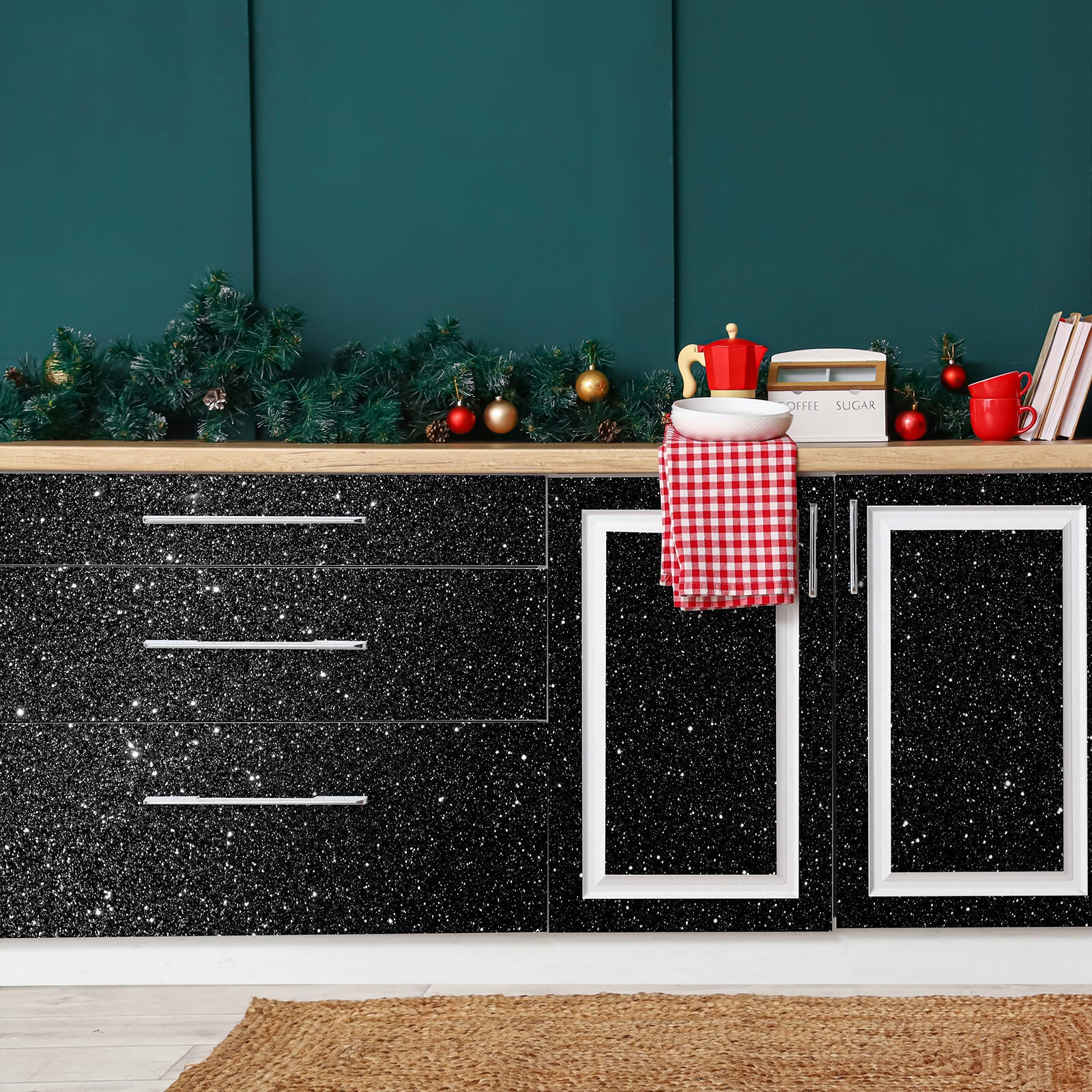 black-shinny-vinyl-sticker-for-kitchen-cabinets