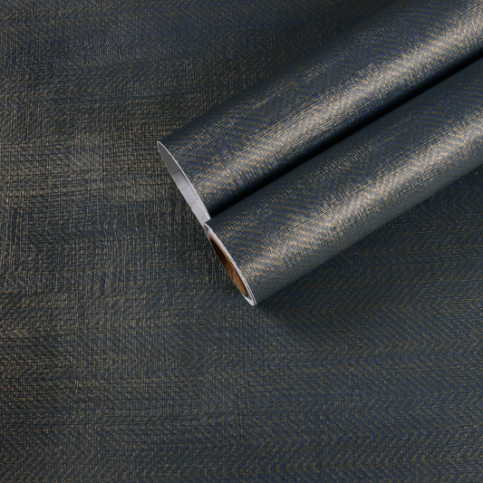 chihut-blue-and-gold-grasscloth-wallpaper