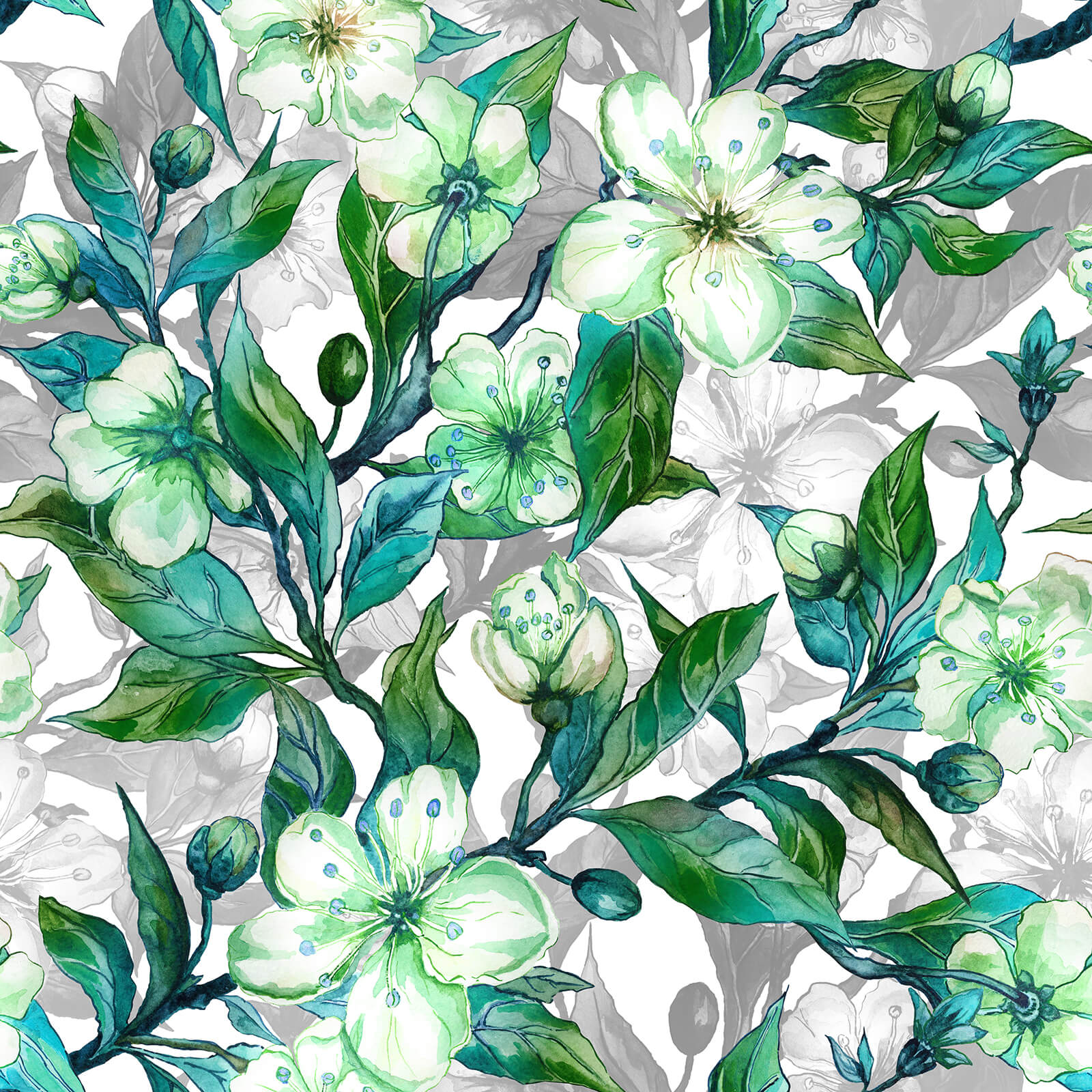    chihut-green-floral-peel-and-stick-wallpaper