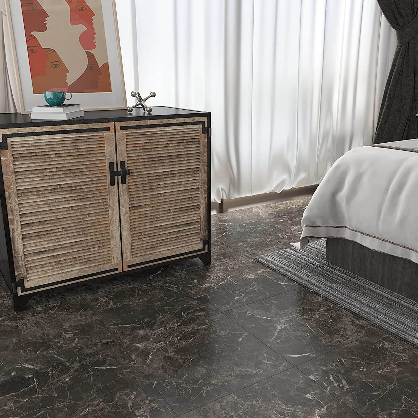classic-light-black-marble-tile-sticker-for-bedroom