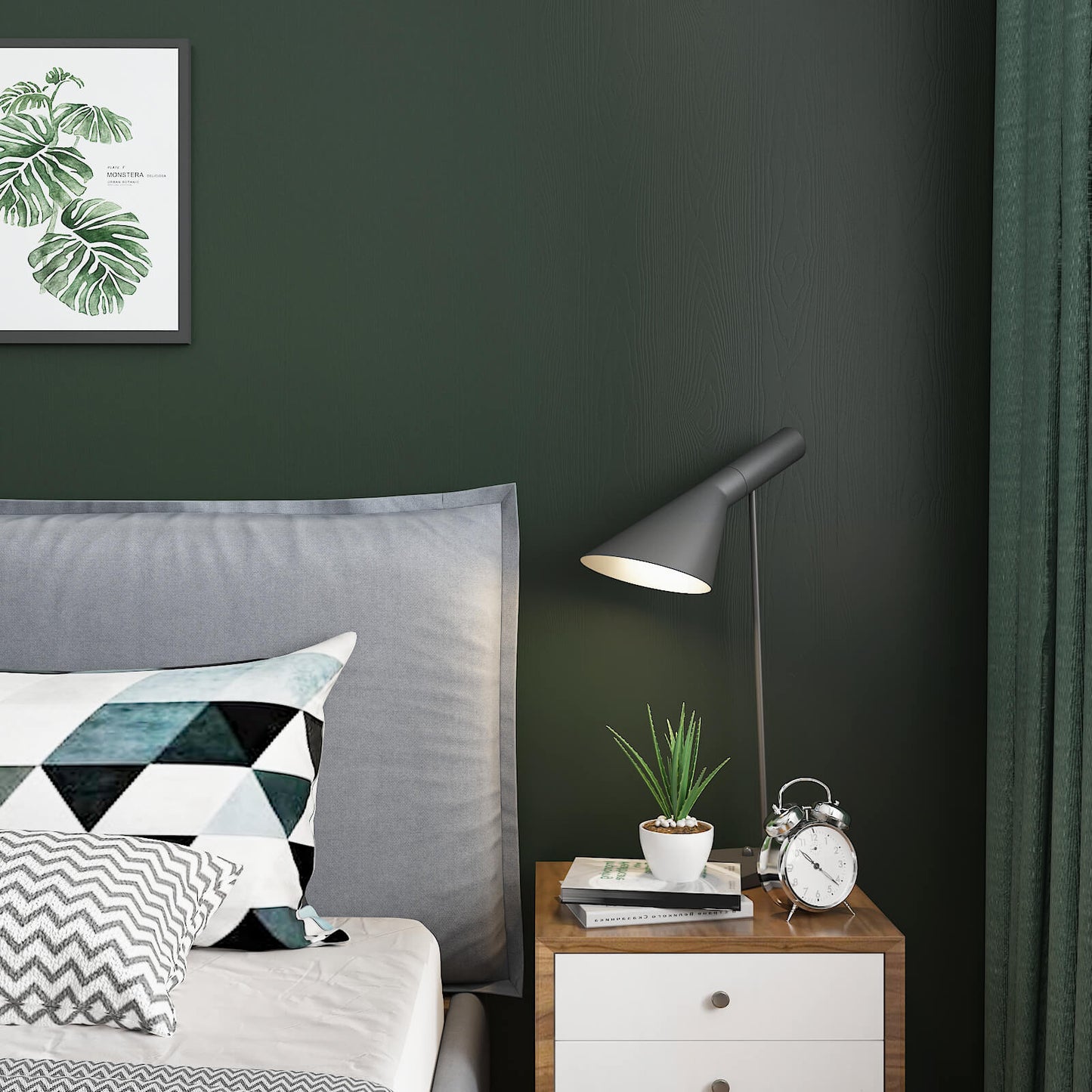 dark-green-wood-paper-for-bedroom-accent-walls