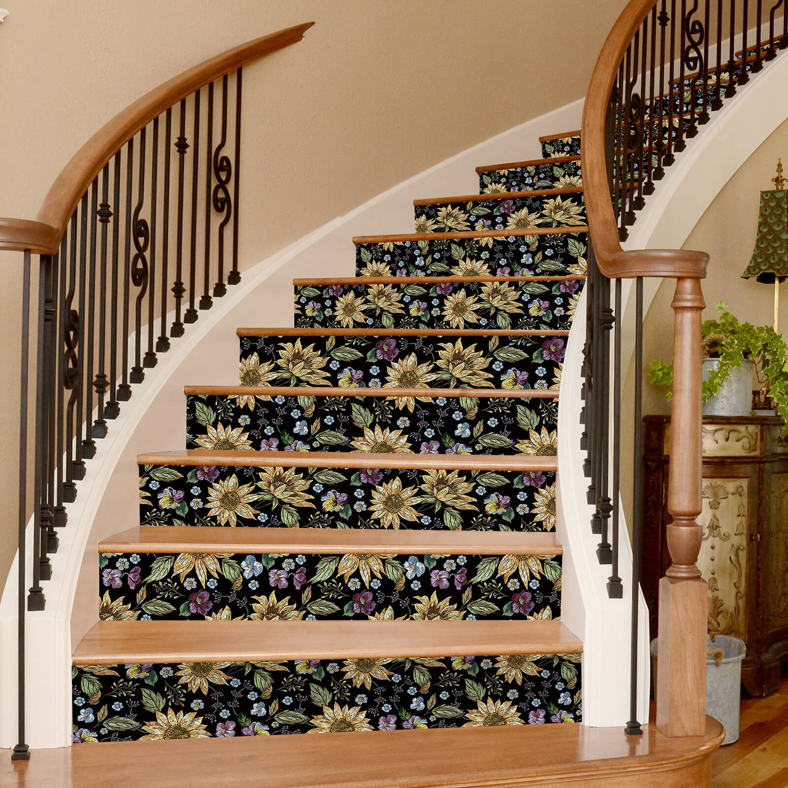     decorative-flower-vinyl-sticker-for-stairs