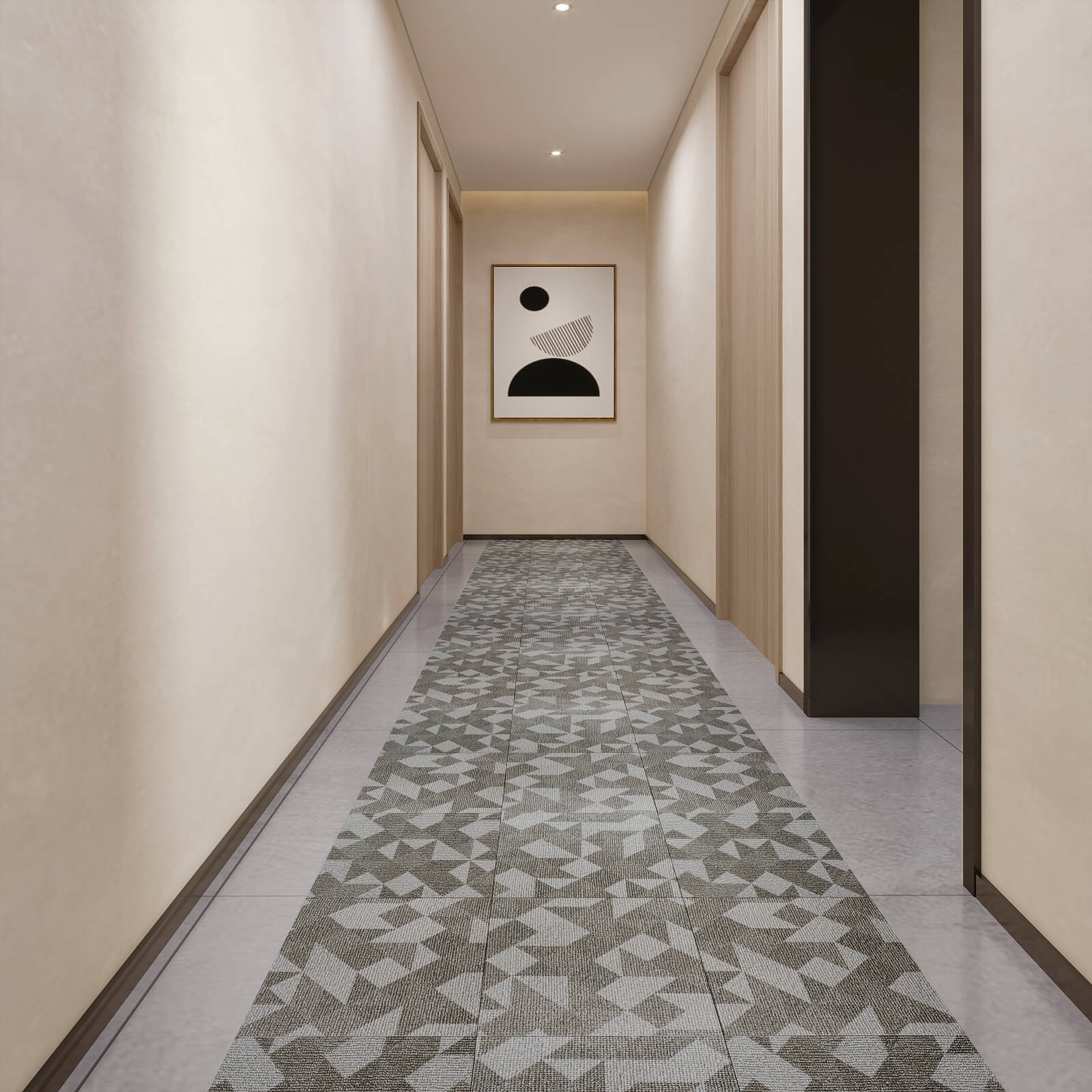   decorative-grey-geometric-carpet-floor-sticker-for-hallway-made-of-premium-vinyl