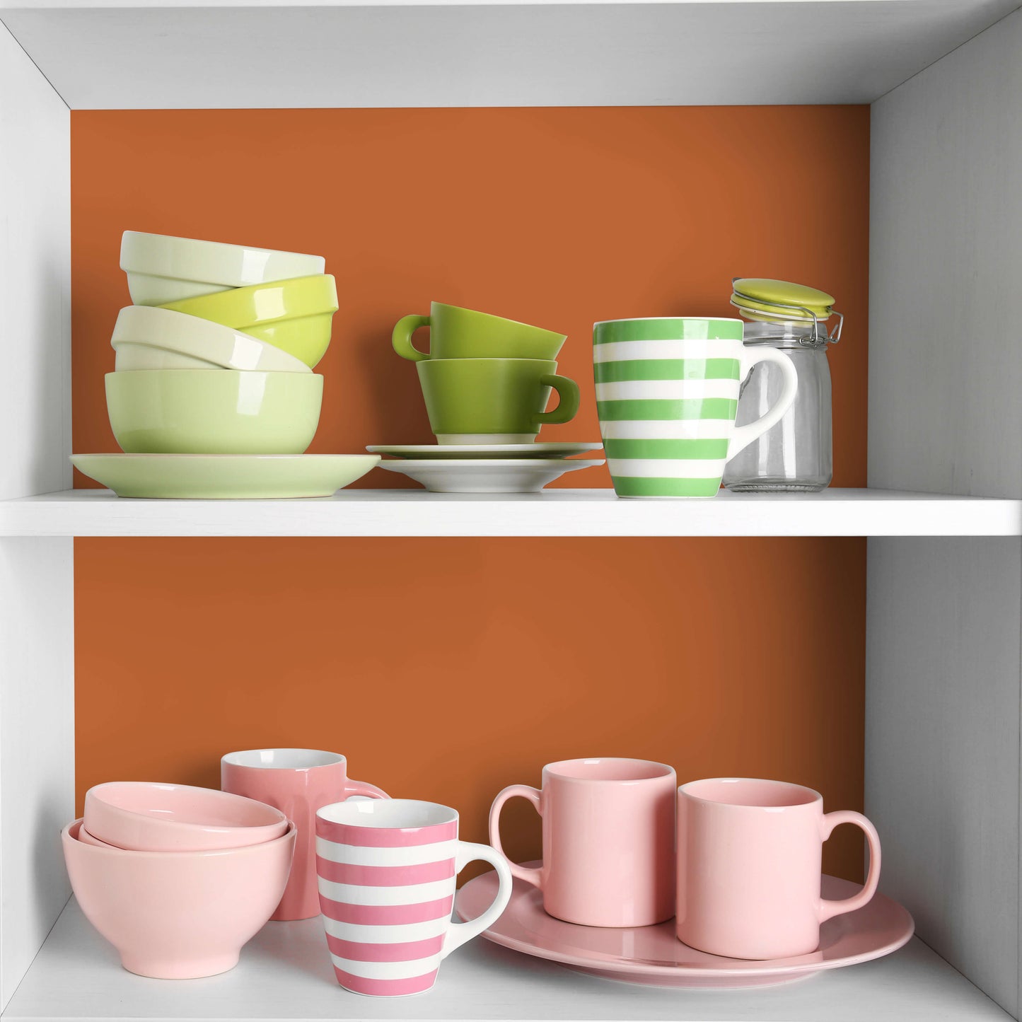 decorative-orange-adhesive-wall-paper-for-shelf-liner