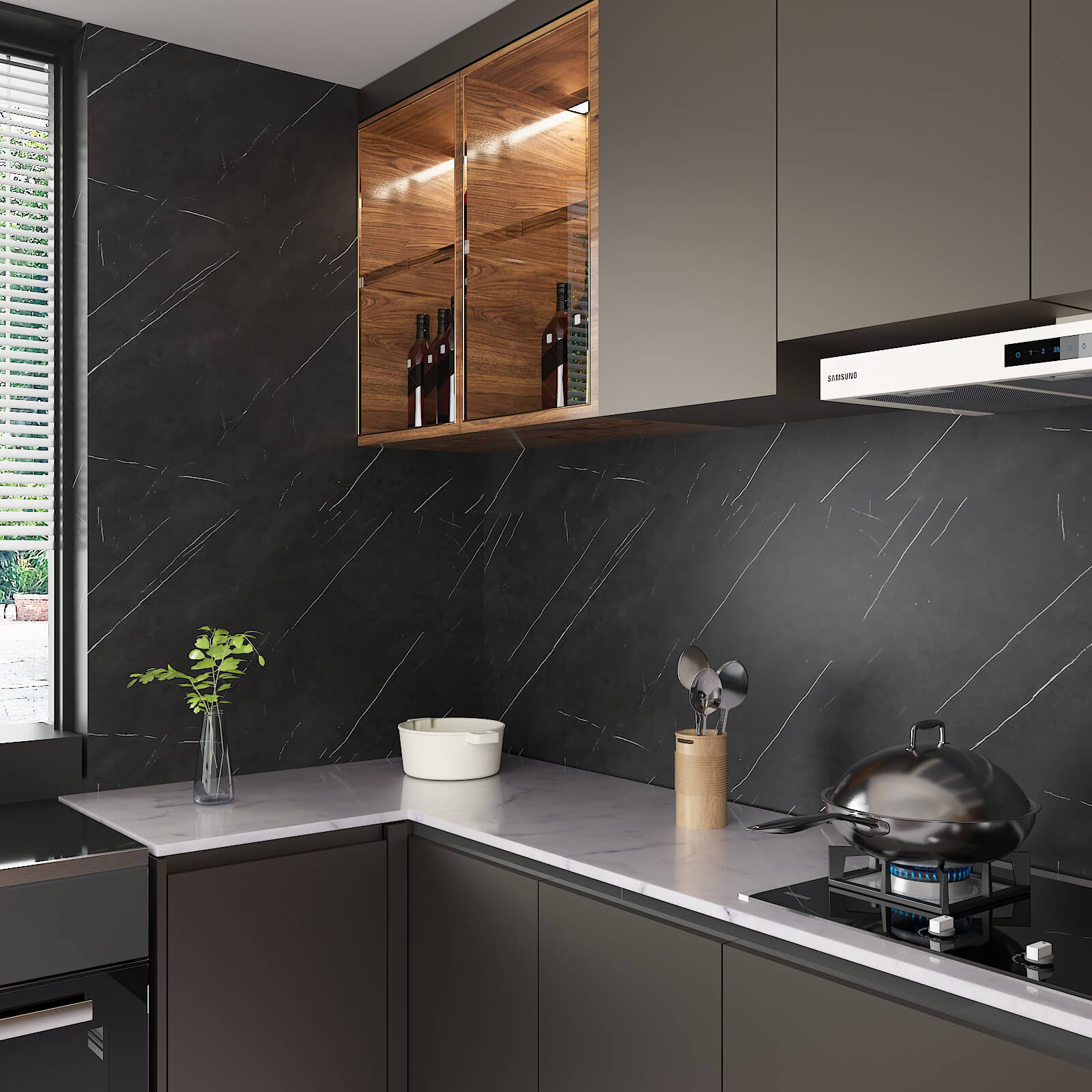 faux-marble-texture-wall-paper-for-kitchen-backsplash