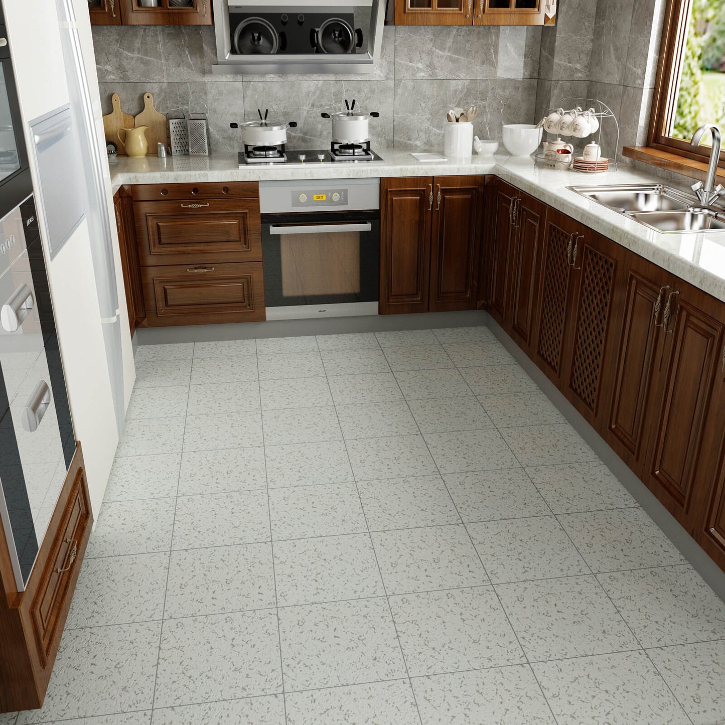 grey-granite-oil-proof-marble-tiles-for-kitchen-floor