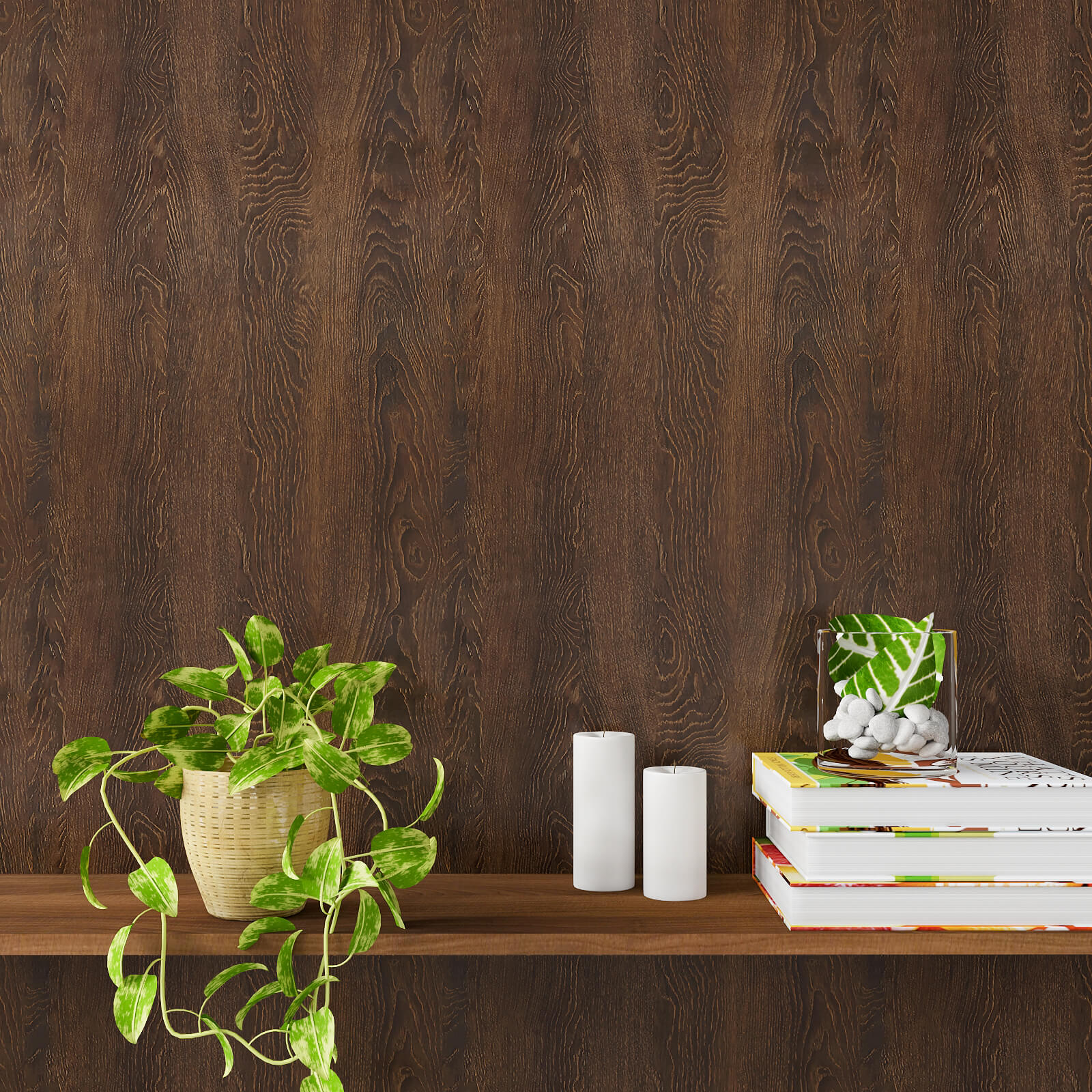    large-size-wall-paper-sticker-matte-brown